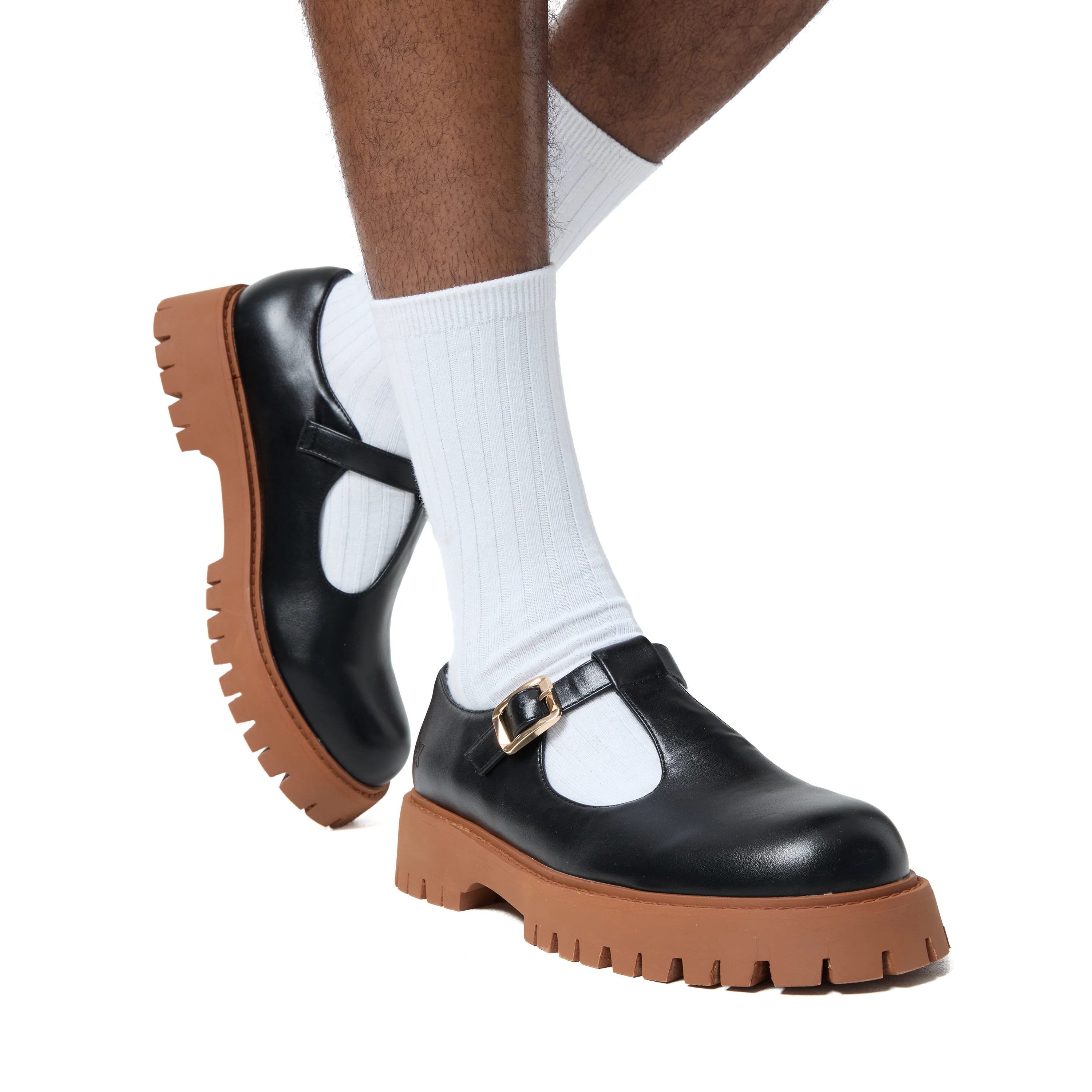Abbot Men's Chunky Mary Janes - Black - Image 5