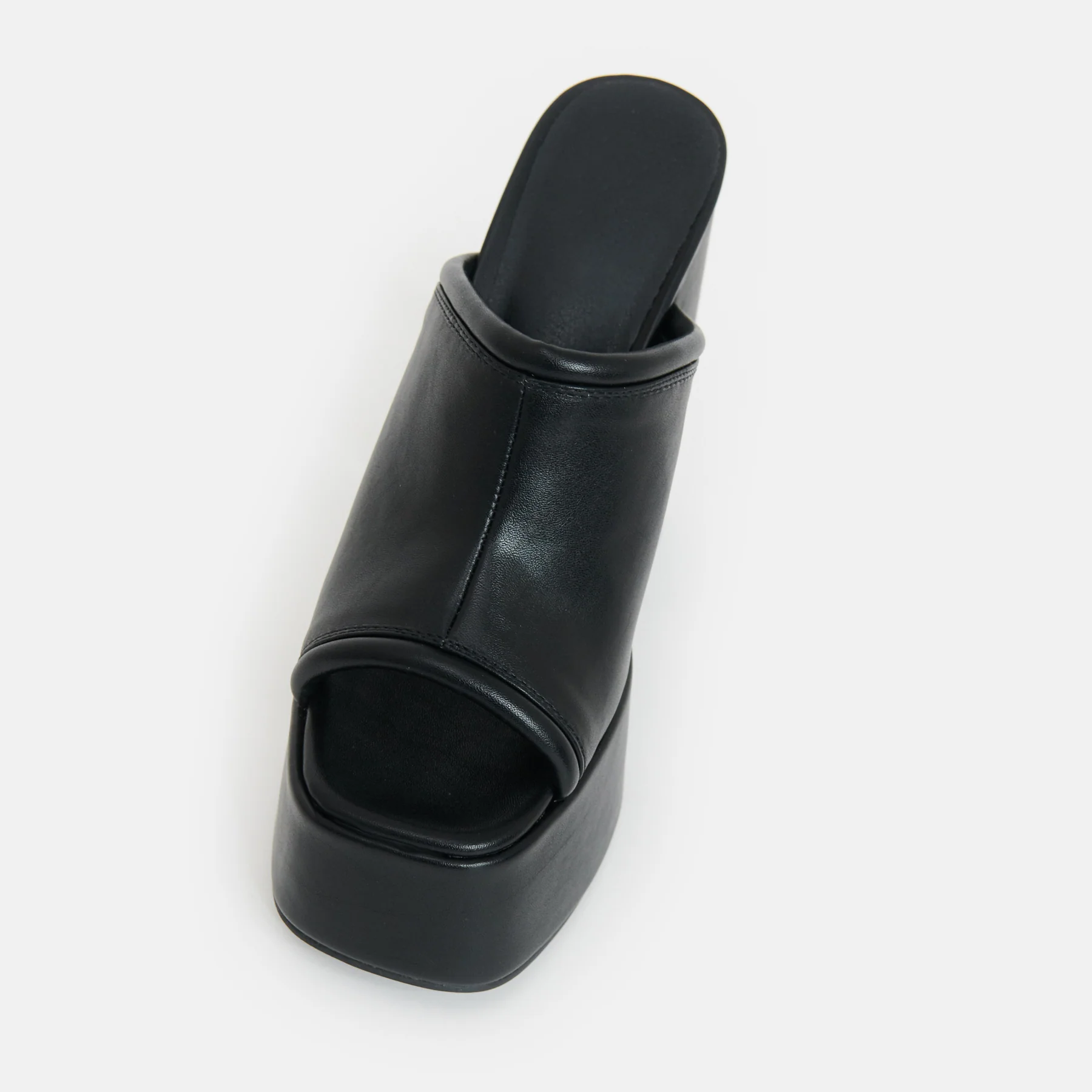 Balsa Black Heeled Mules - Image 4