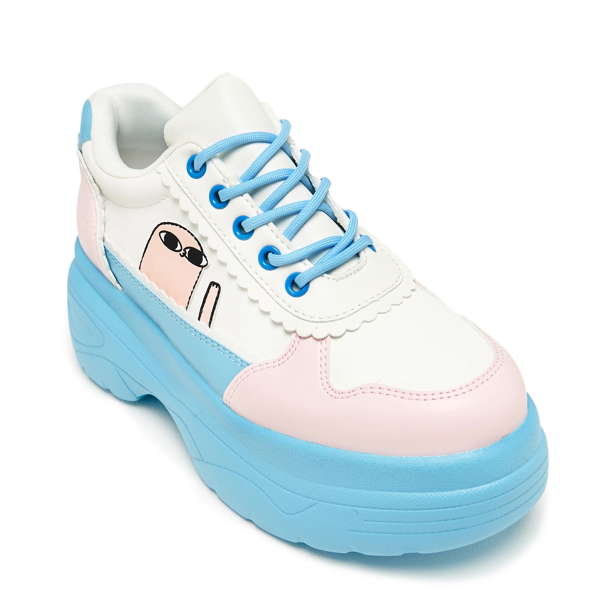 Bean says Hi Chunky Trainers - Blue - Image 4
