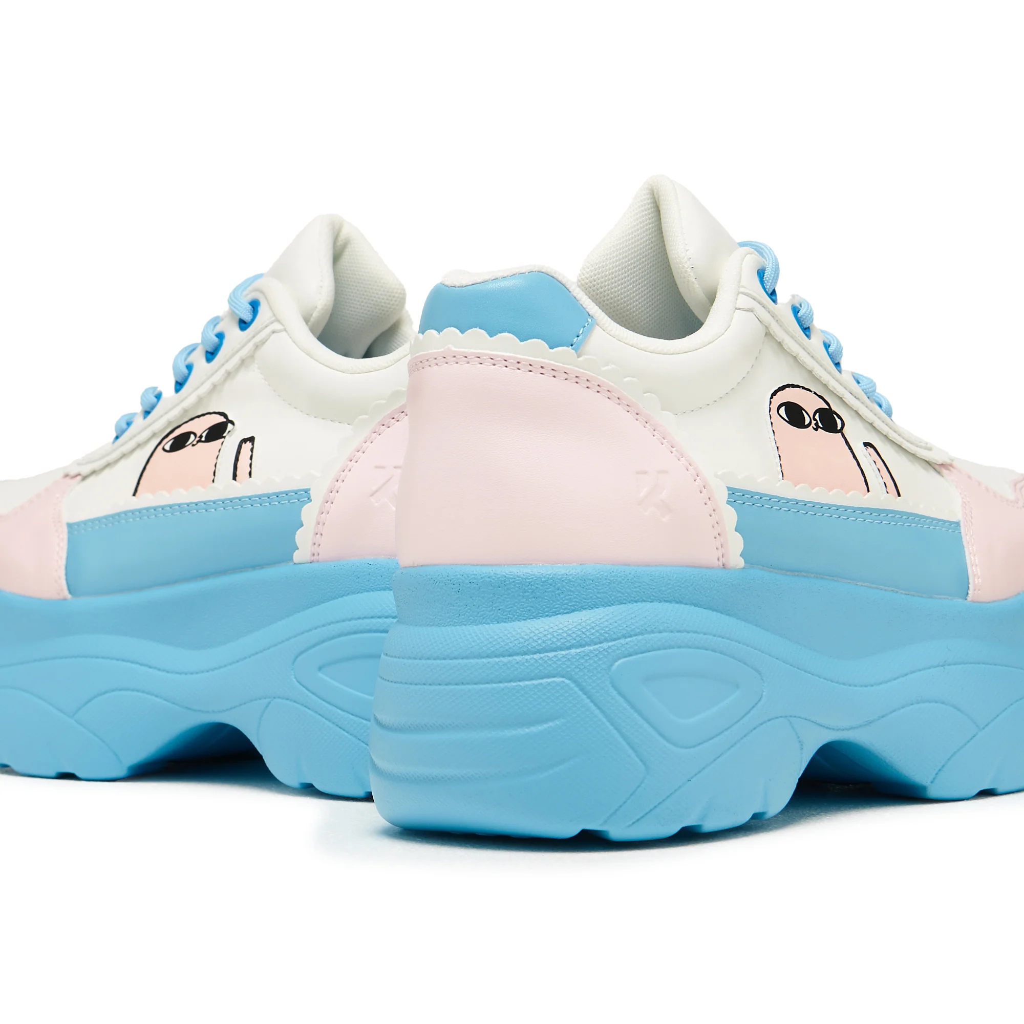 Bean says Hi Chunky Trainers - Blue - Image 5