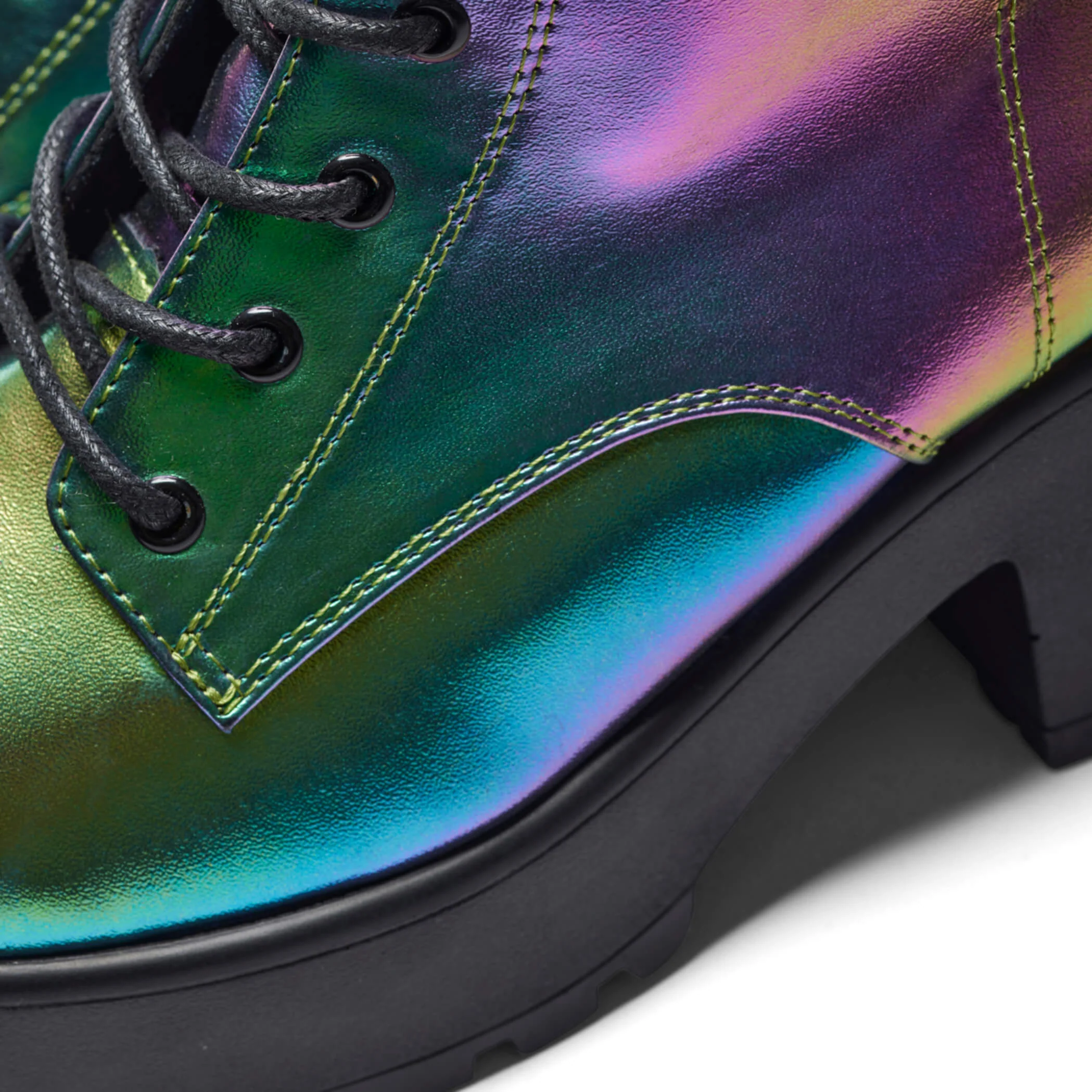 Bismuth Platform Military Boots - Rainbow - Image 6