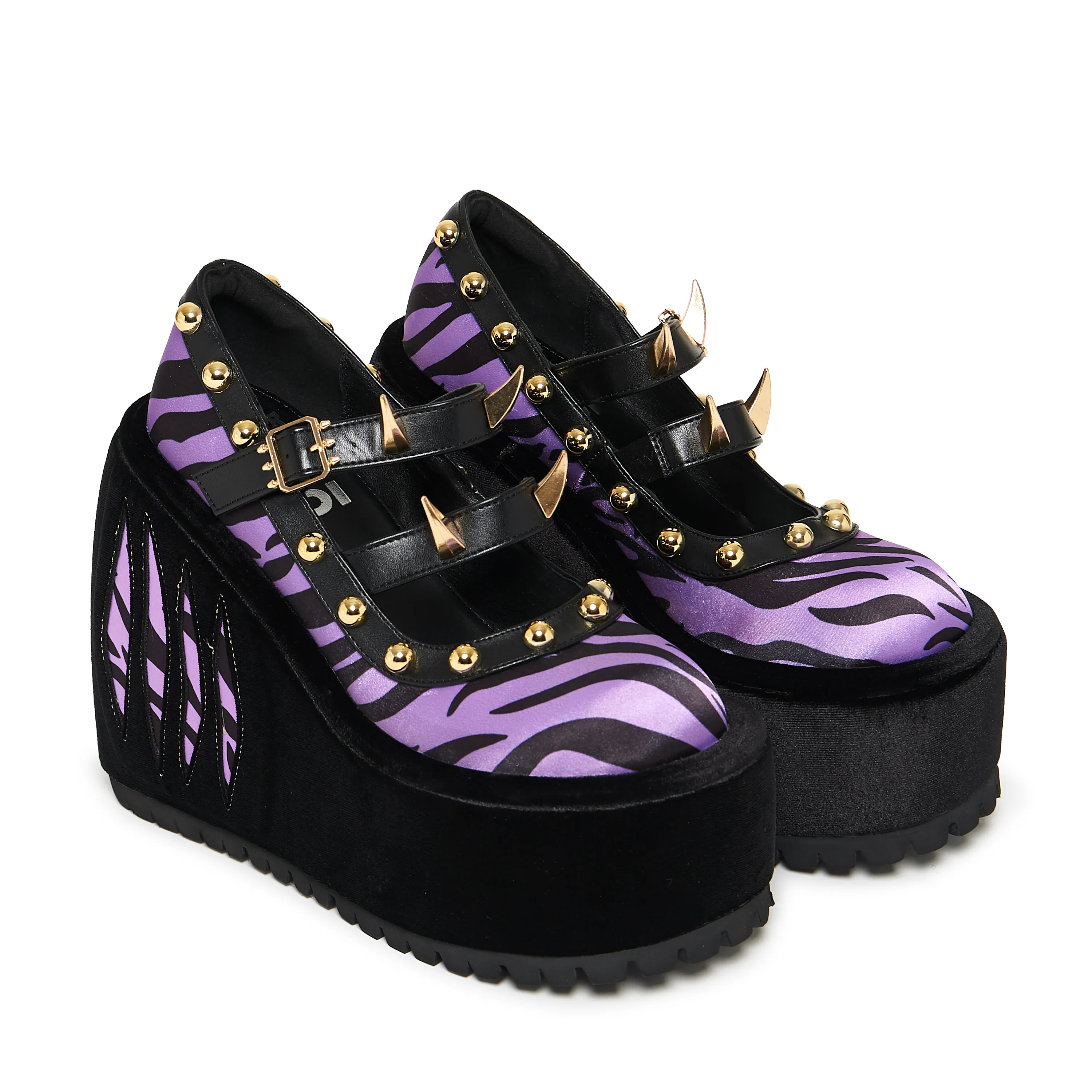 Clawsome Wolf Platform Wedges - Purple - Image 2