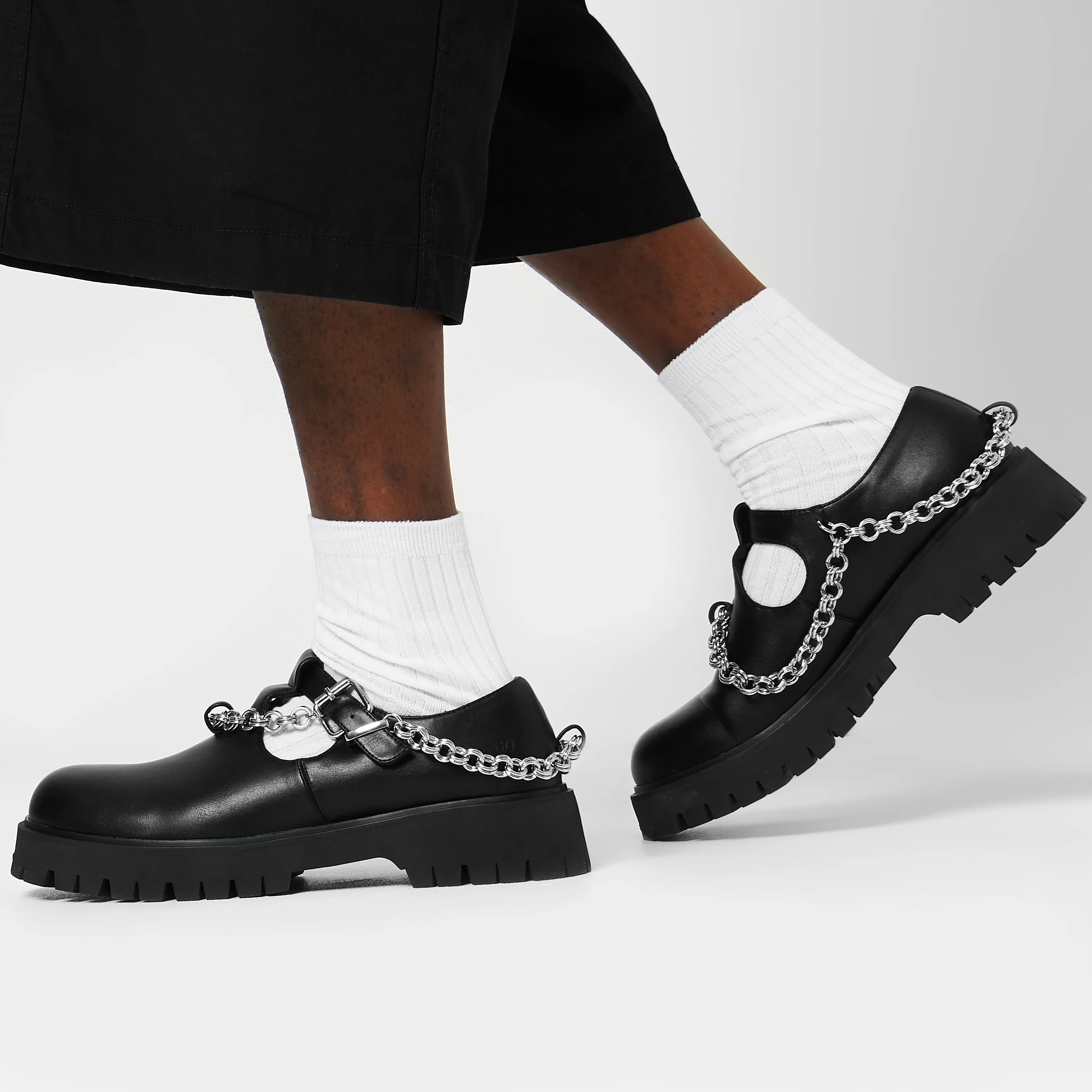 Cosmere Men's Chain Mary Janes - Black - Image 3