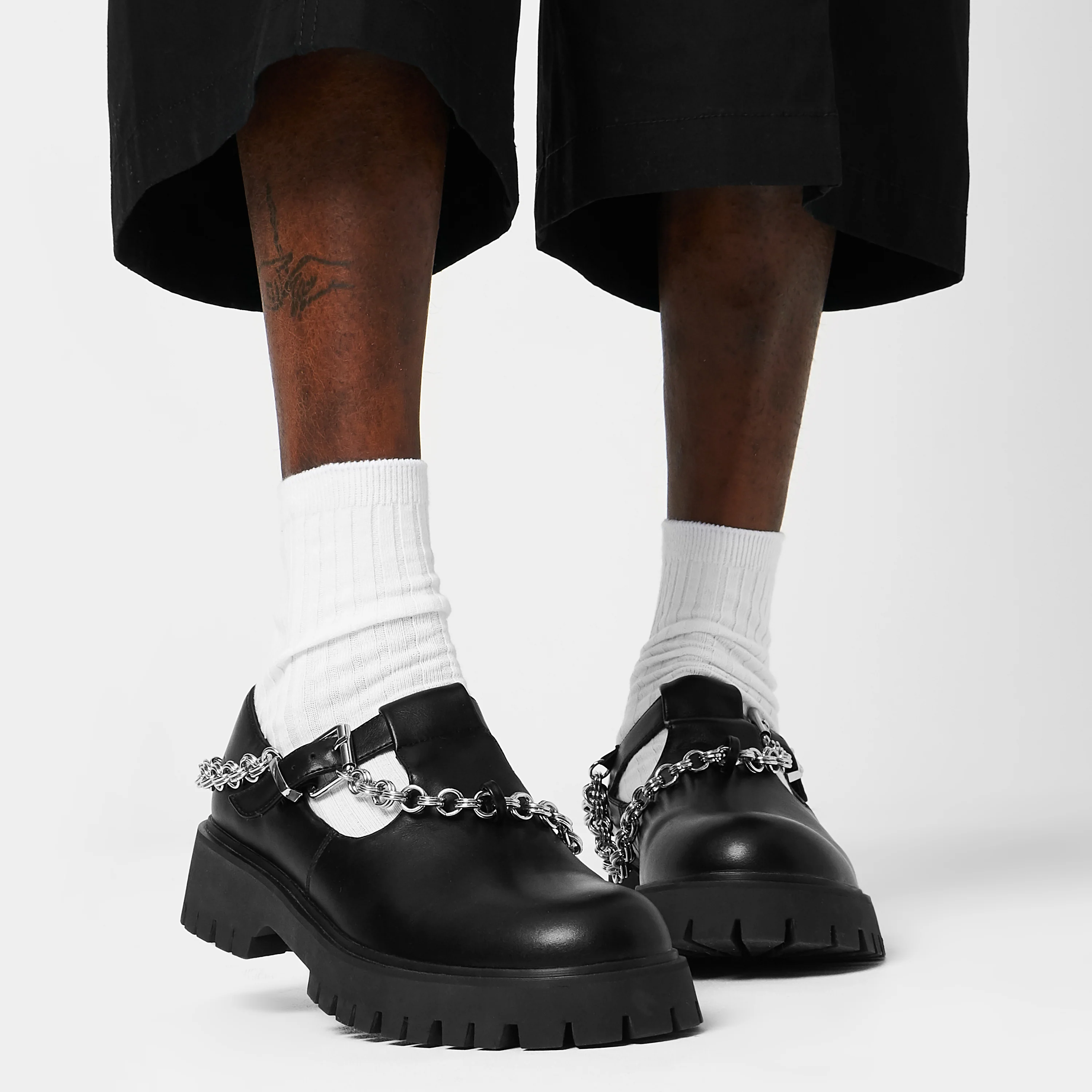 Cosmere Men's Chain Mary Janes - Black - Image 6
