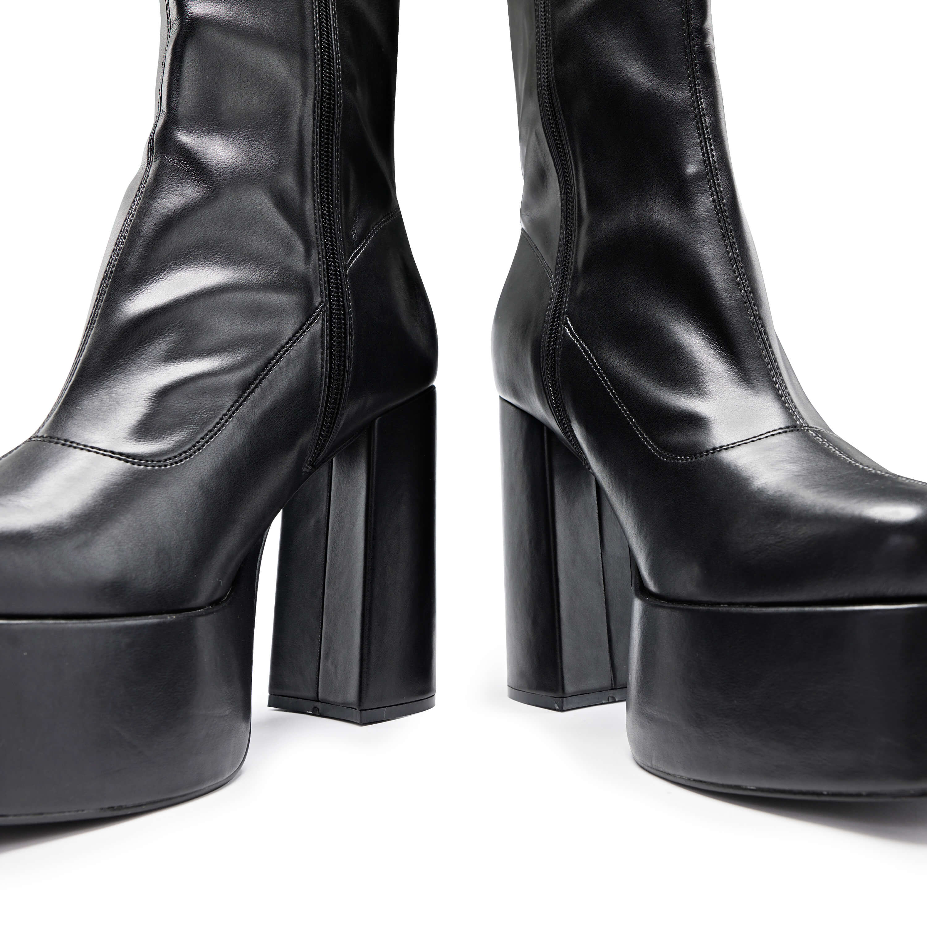 Delano Men's Black Platform Heeled Boots - Image 4