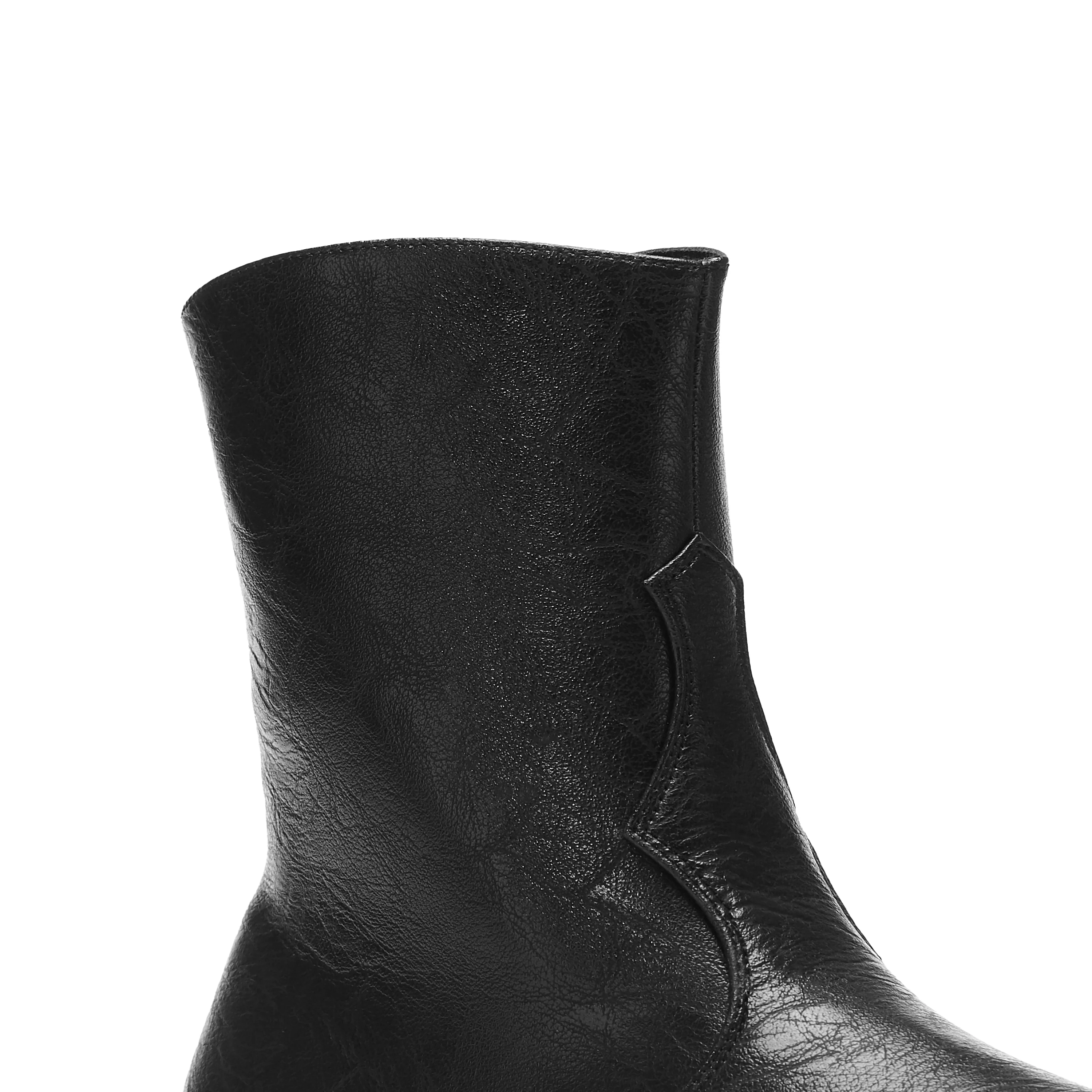Fateless Men's Stacked Biker Boots - Vintage Black - Image 9