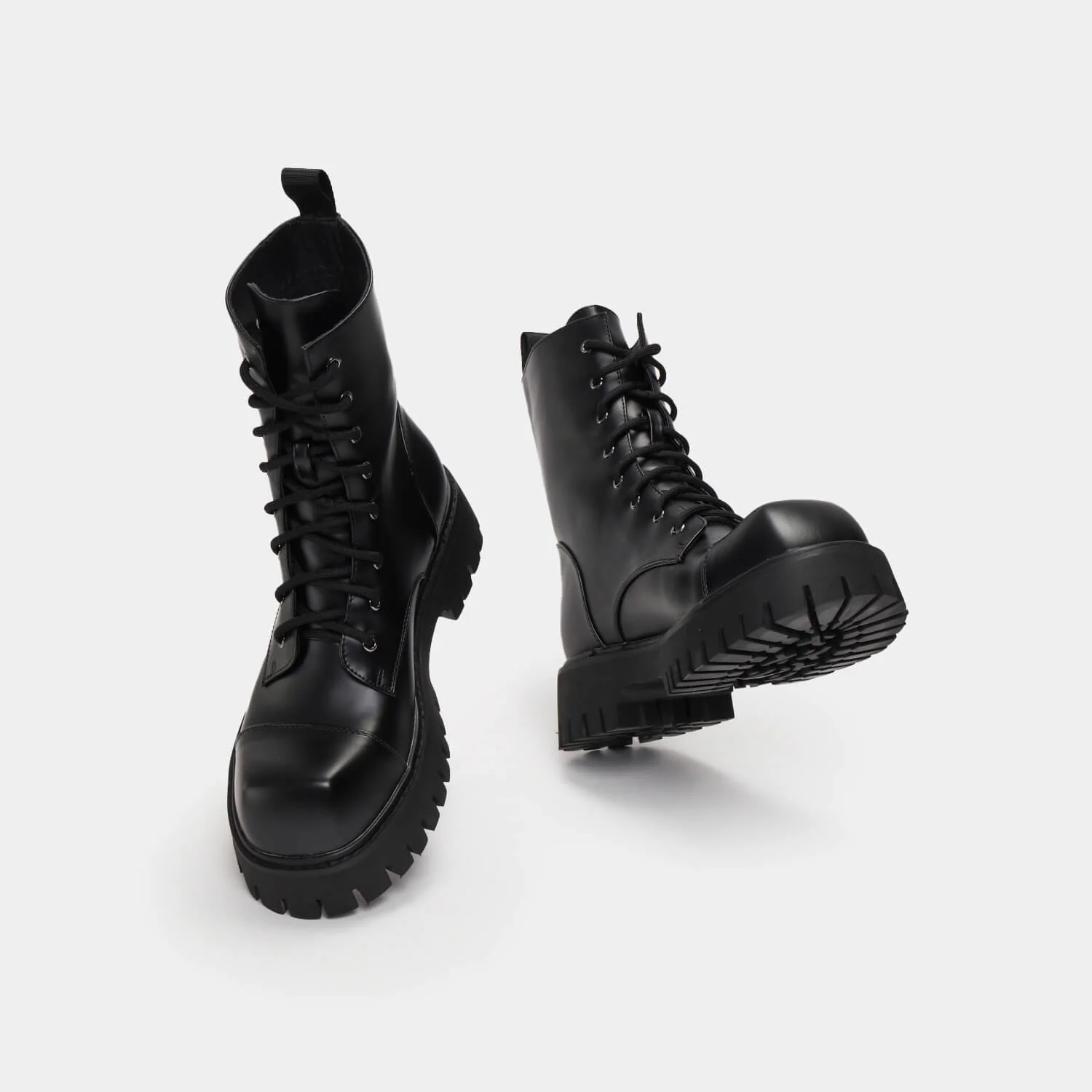 Gimli Men's Black Square Toe Lace Up Boots - Image 6