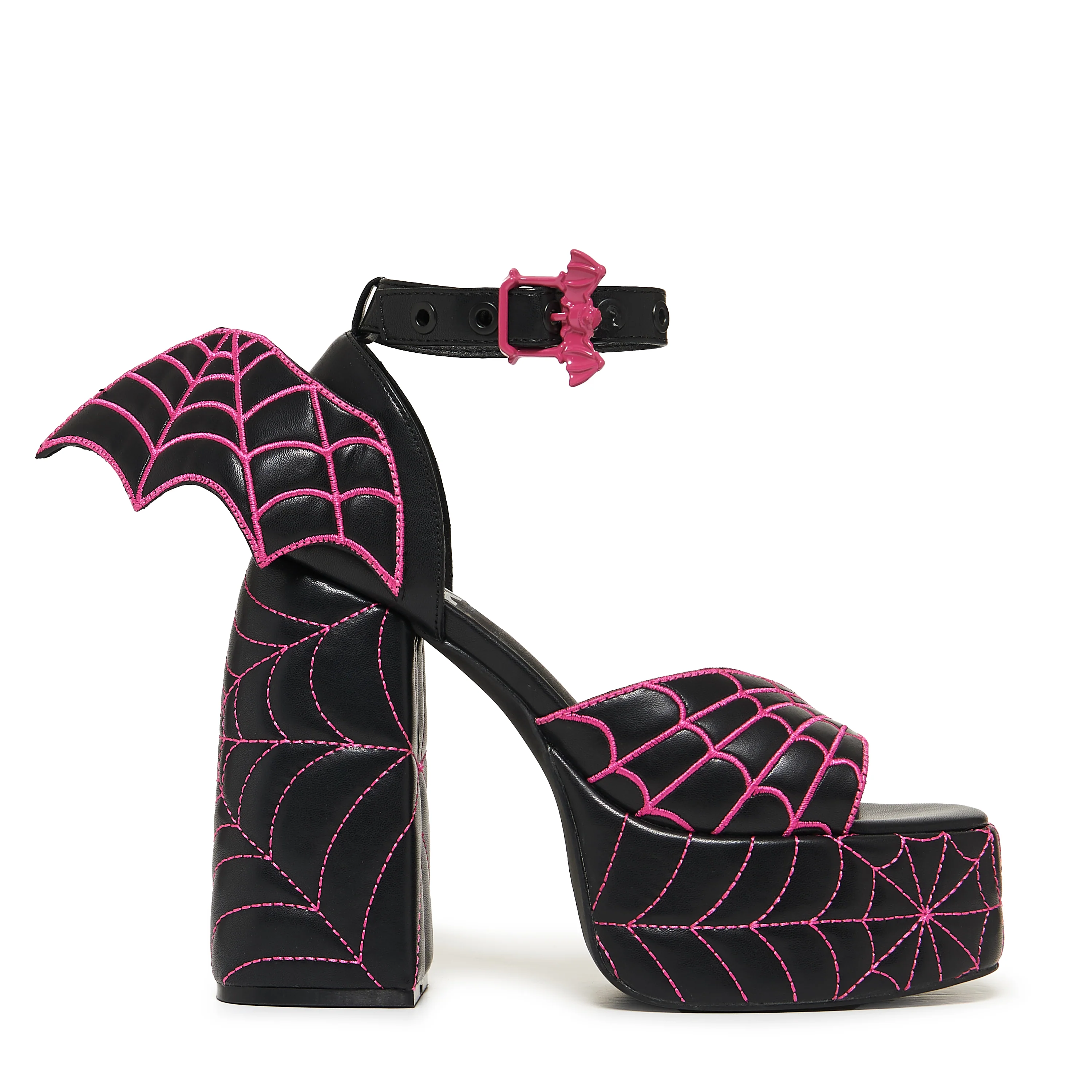 Haunt Couture Padded Chunky Heels - Black