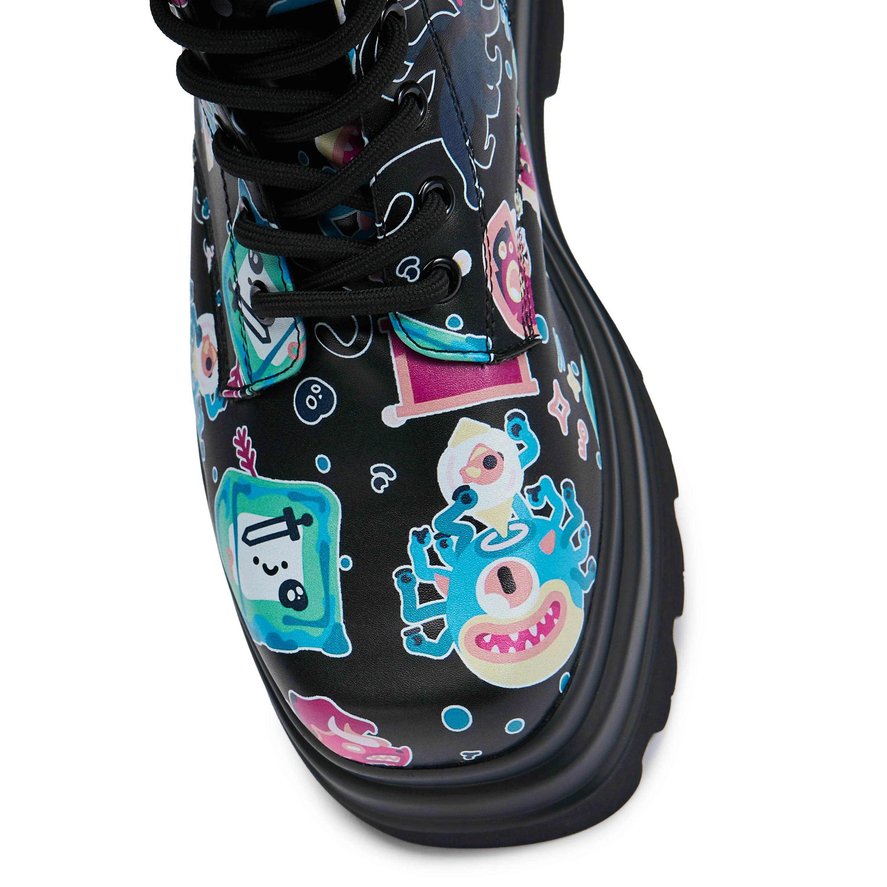 L’otta Monsters Trident Platform Boots - Black Multi - Image 4