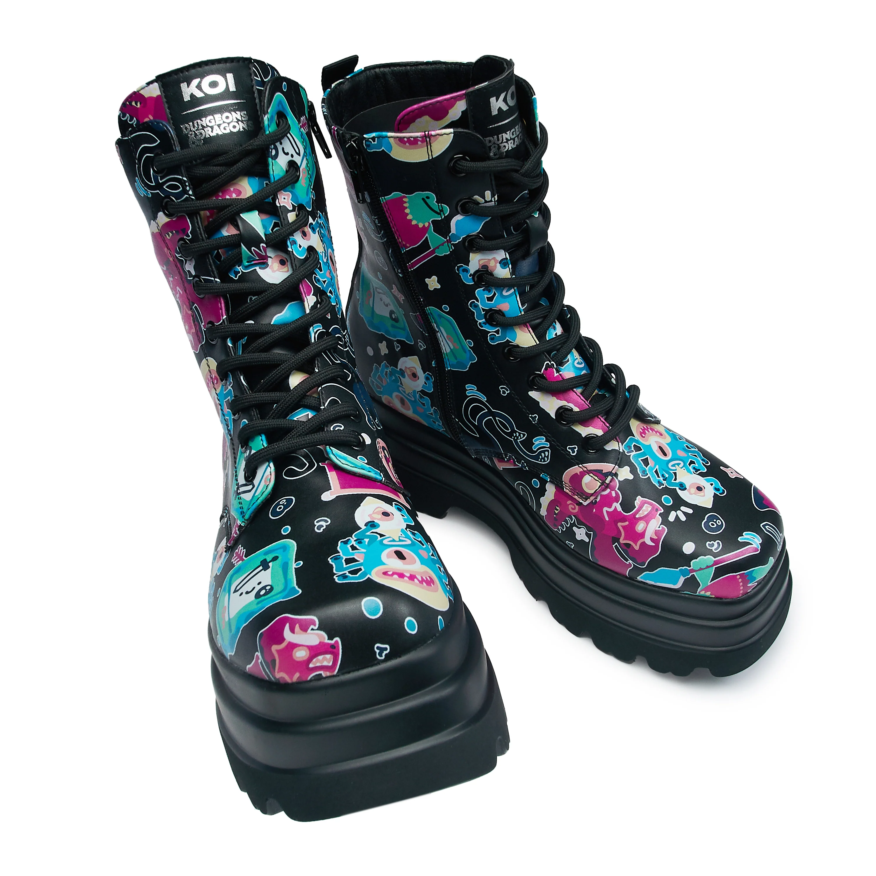 L’otta Monsters Trident Platform Boots - Black Multi - Image 8