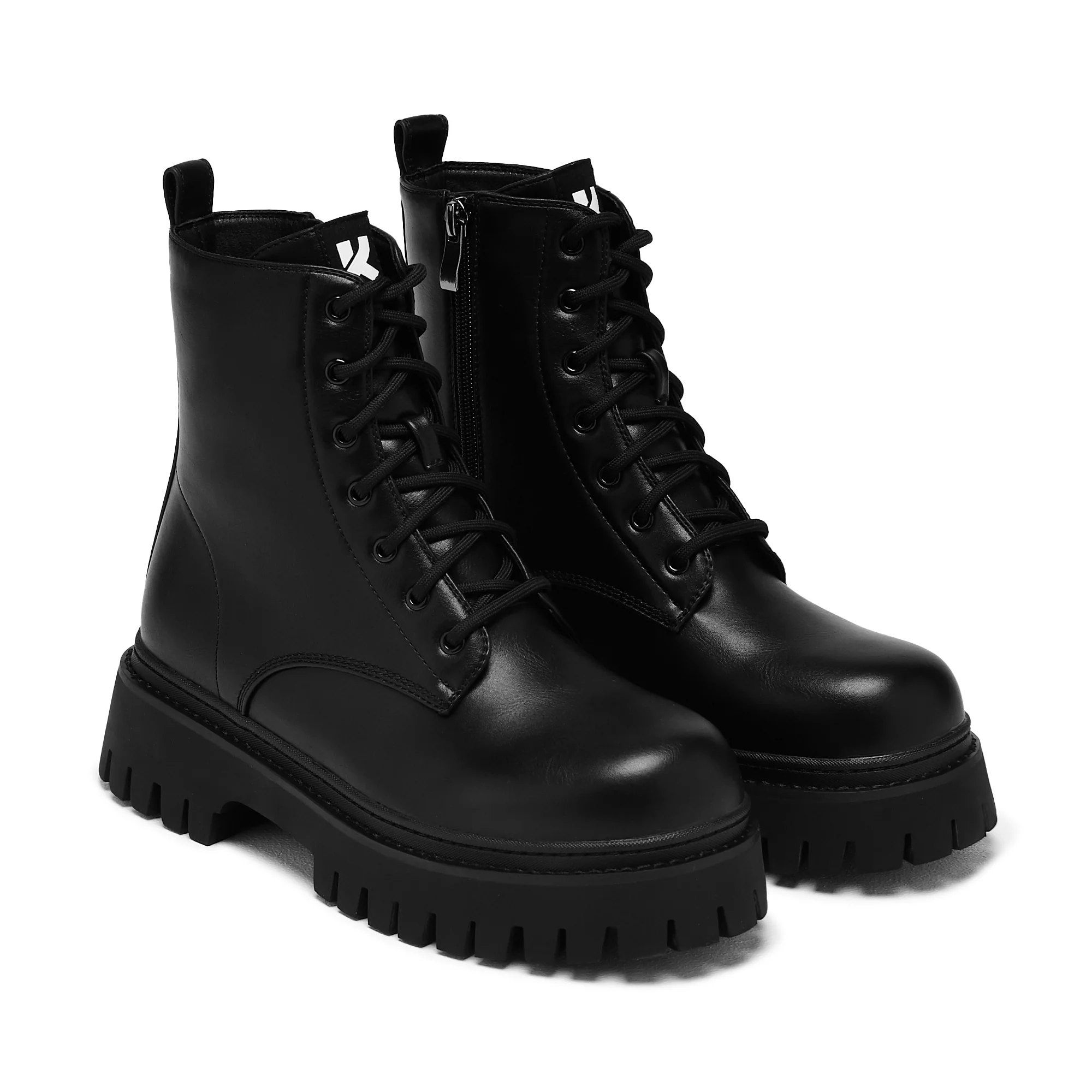 Lavell Lace Up Boots - Black - Image 4