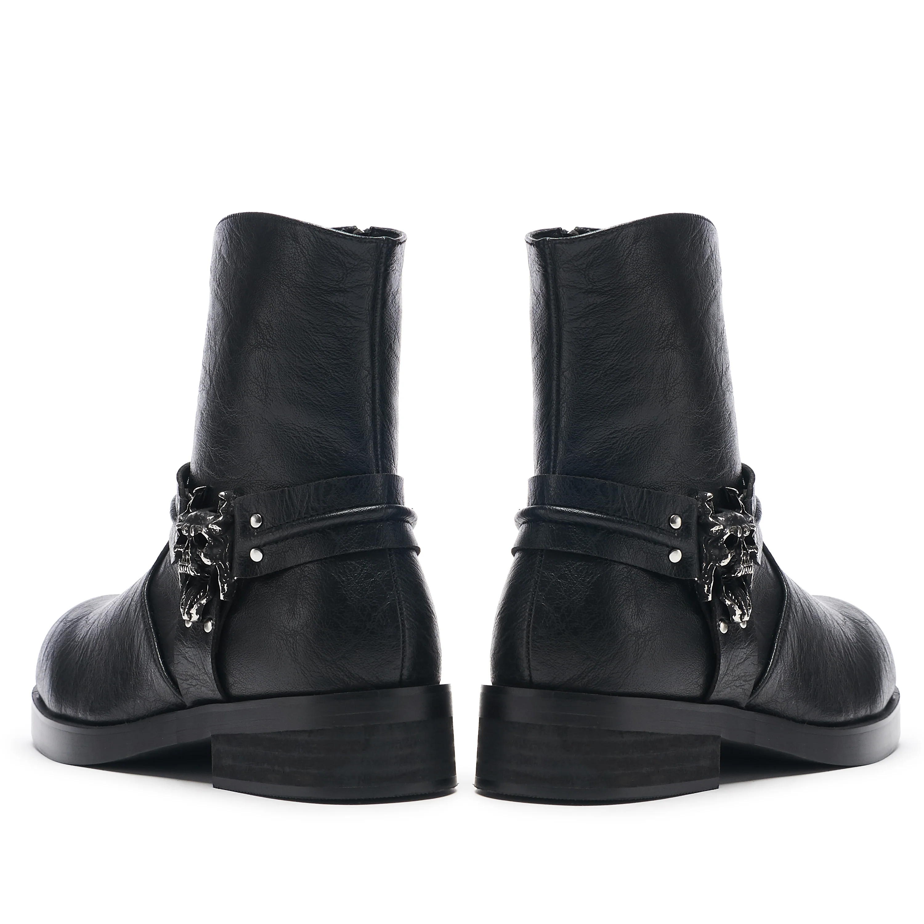 Legion Men's Stacked Hardware Biker Boots - Vintage Black - Image 7