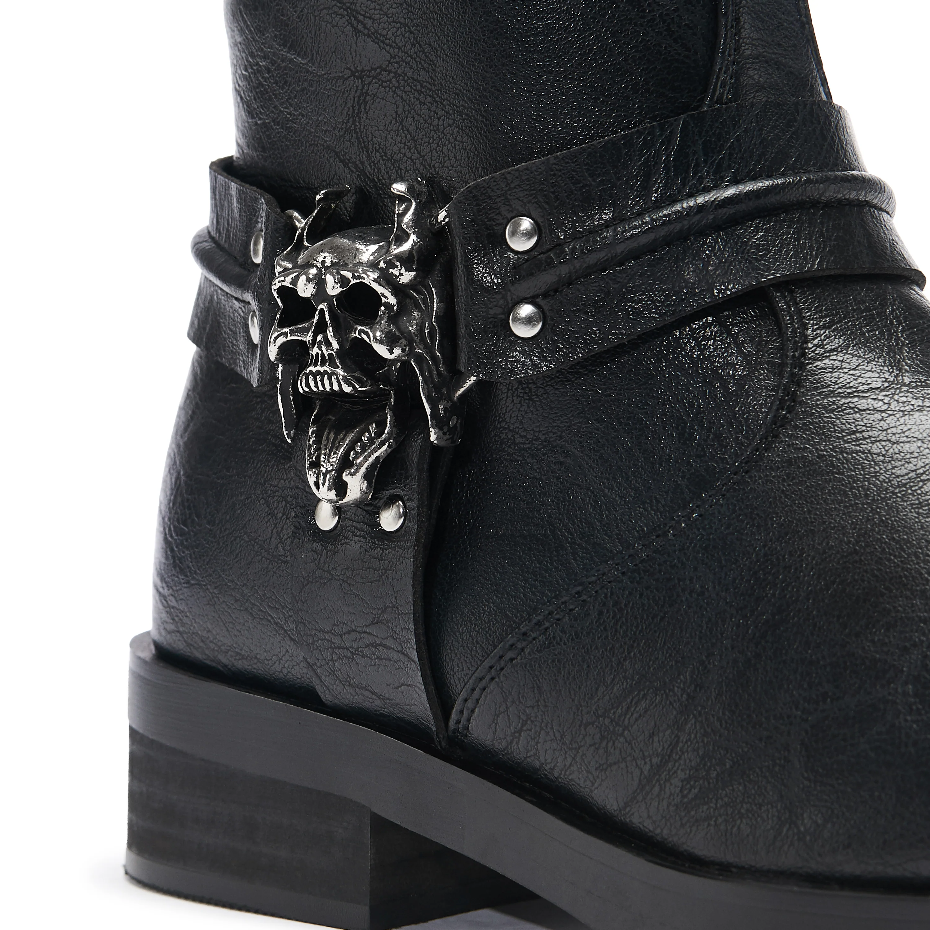Legion Men's Stacked Hardware Biker Boots - Vintage Black - Image 8
