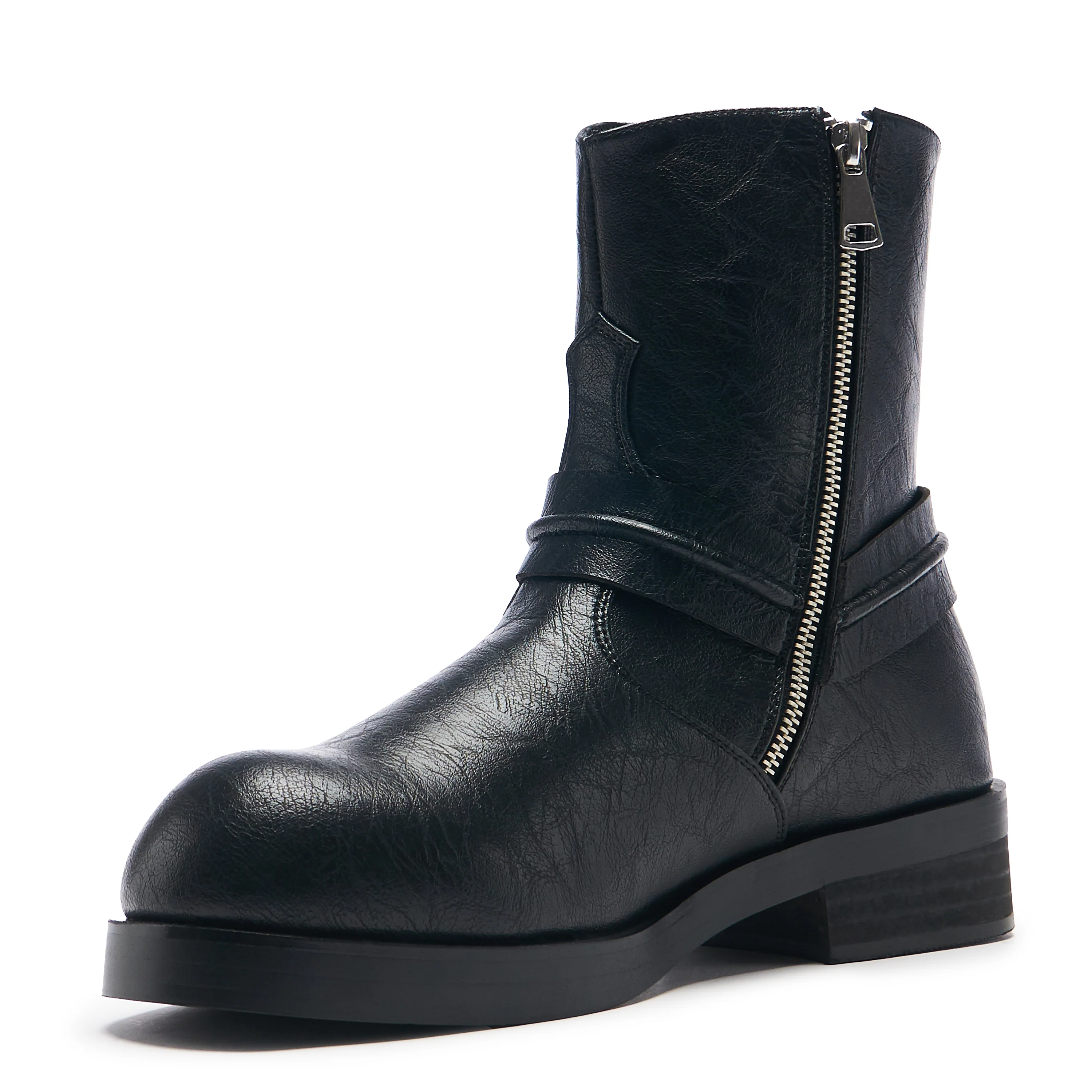 Legion Men's Stacked Hardware Biker Boots - Vintage Black - Image 9