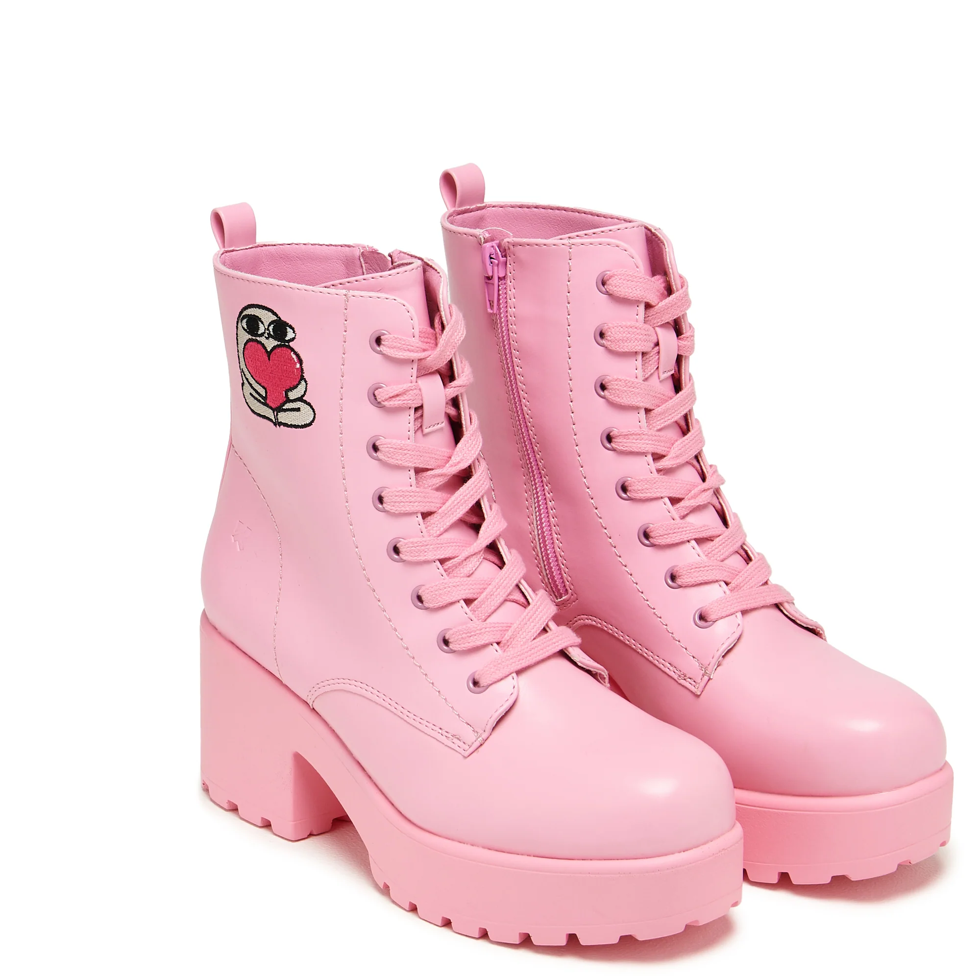 Love Urself Ketnipz Lace Up Boots - Pink - Image 2