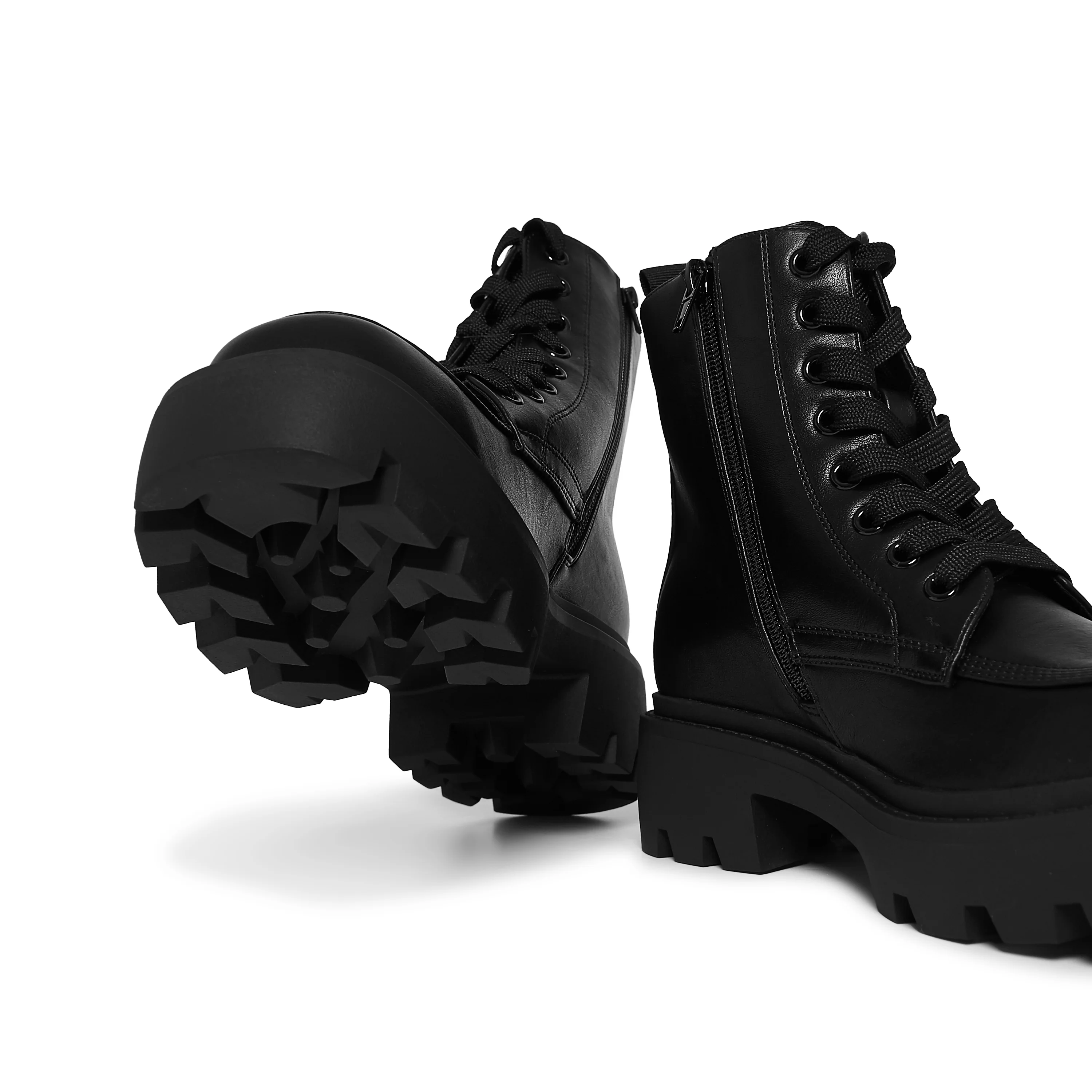 Malai Lace up Boots - Black - Image 5
