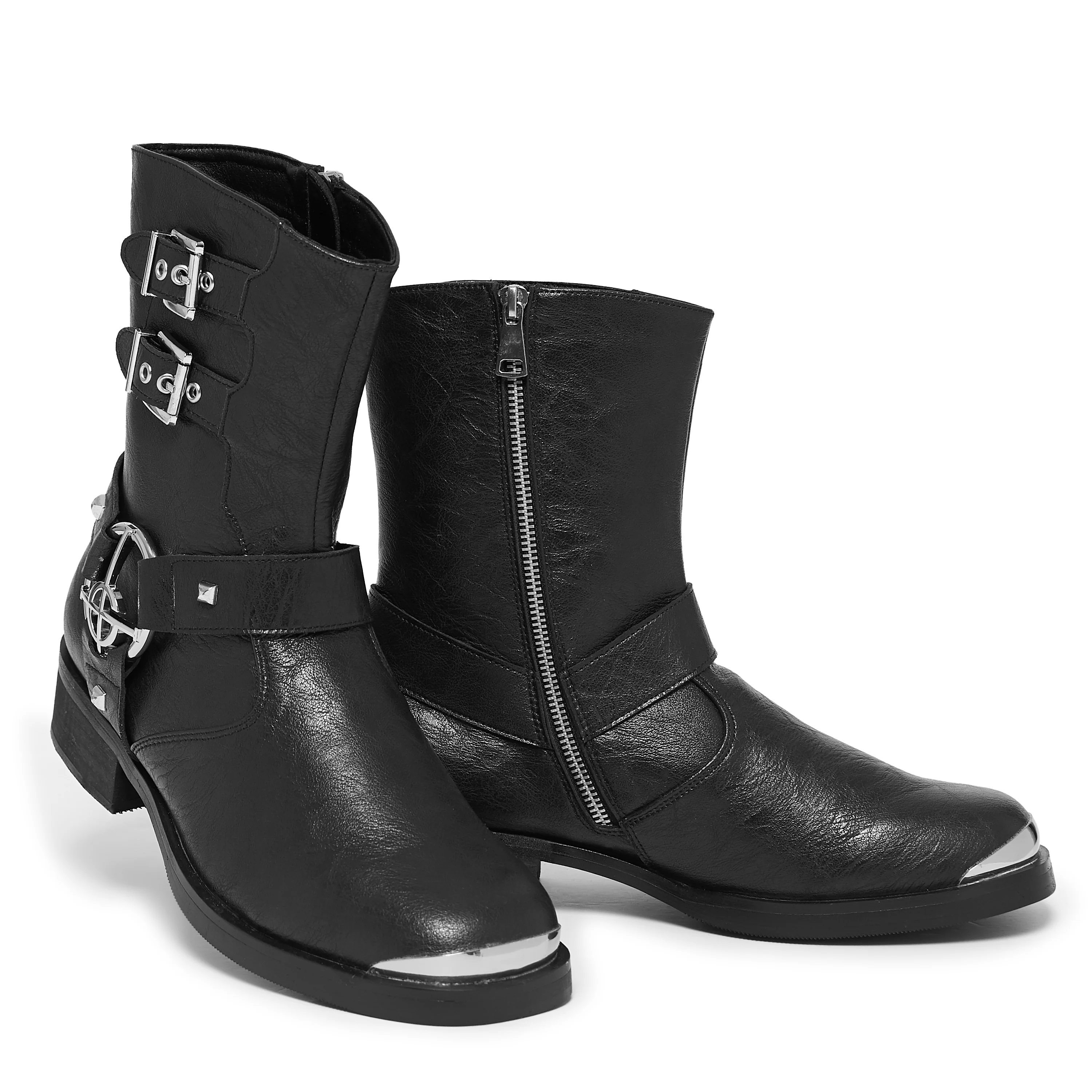 Ghost by KOI - Nameless Ghouls Men's Stacked Biker Boots - Image 5
