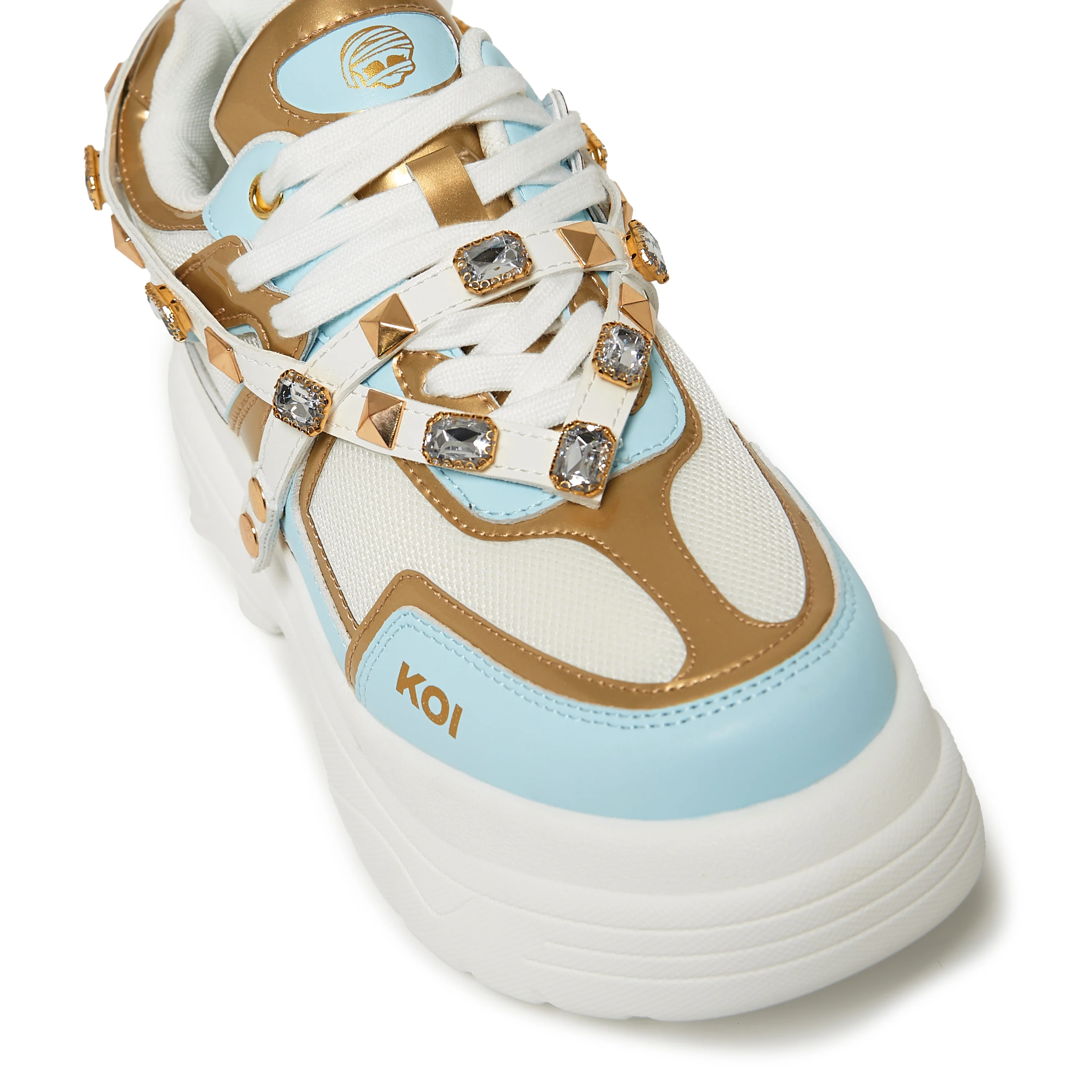 Oh My Ra Bejewelled Chunky Trainers - Multi - Image 3