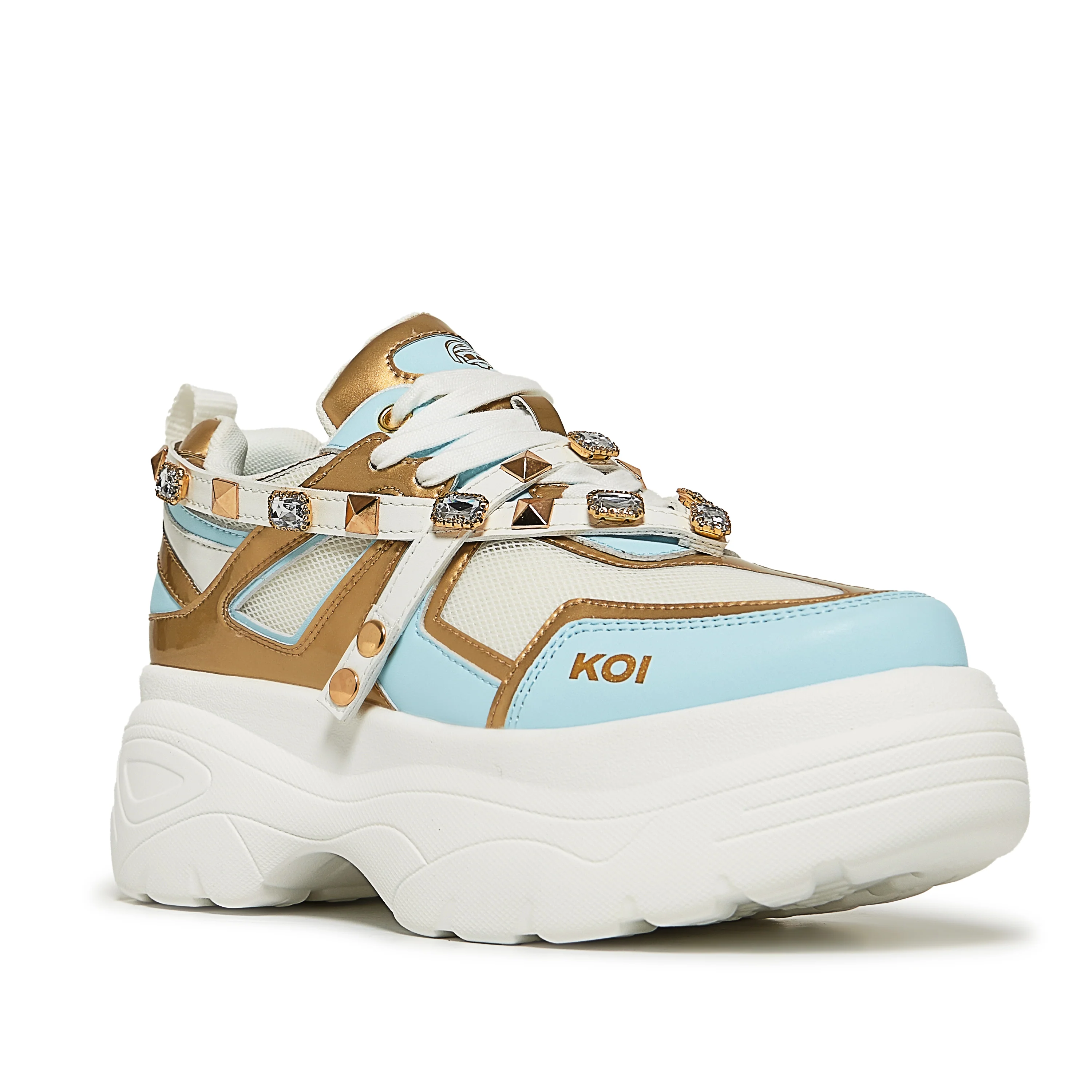 Oh My Ra Bejewelled Chunky Trainers - Multi - Image 4