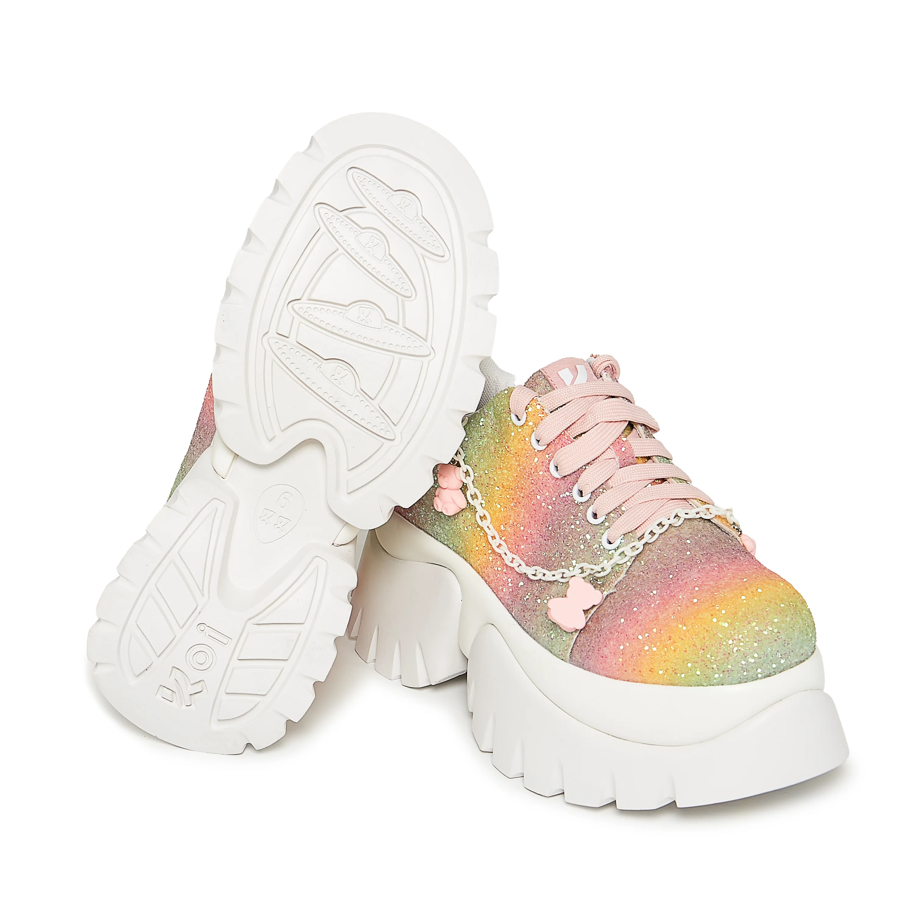 Popping Candy Glitter Trainers - Image 4