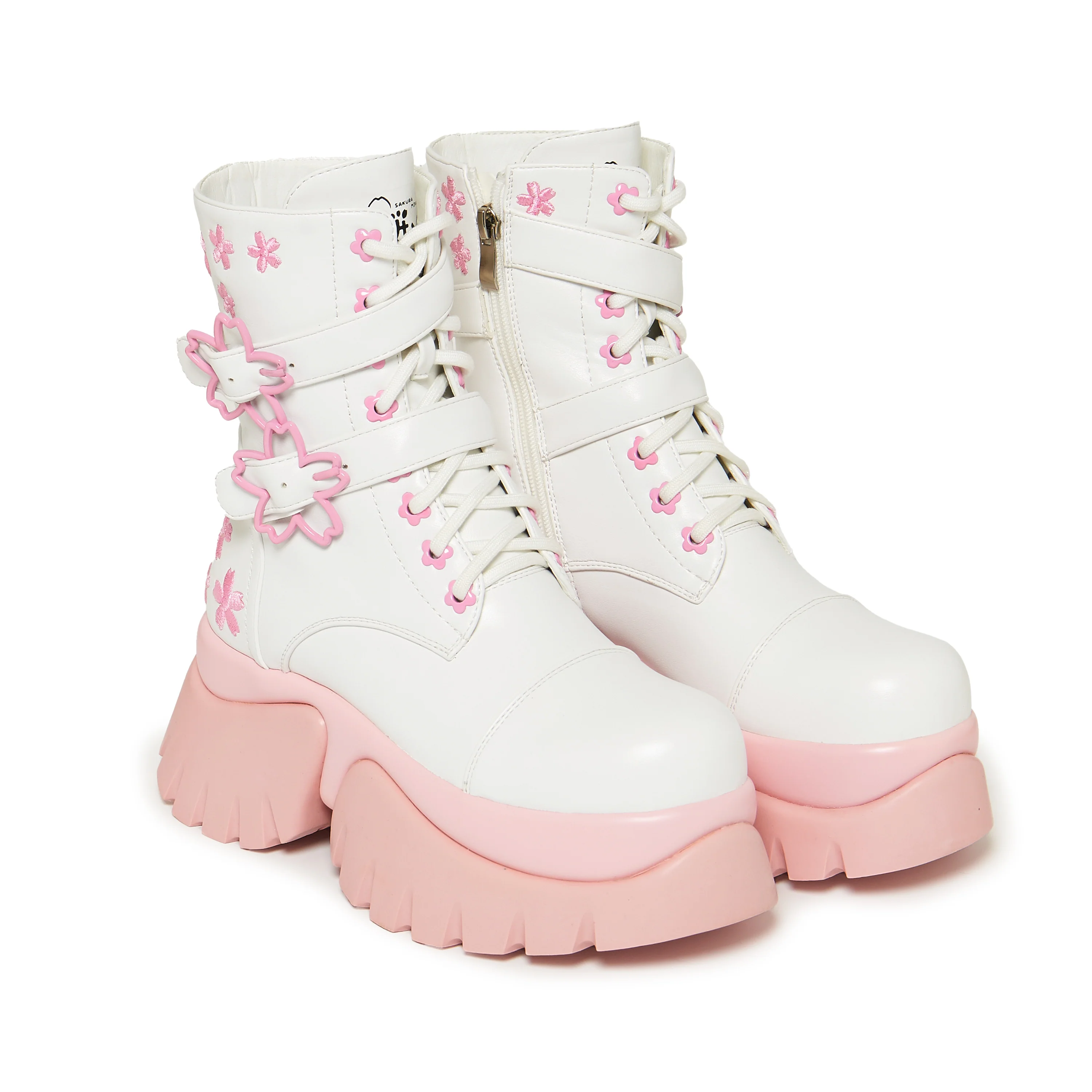 Sakura Miku Cherry Blossom ‘Monster’ Boots - White - Image 2