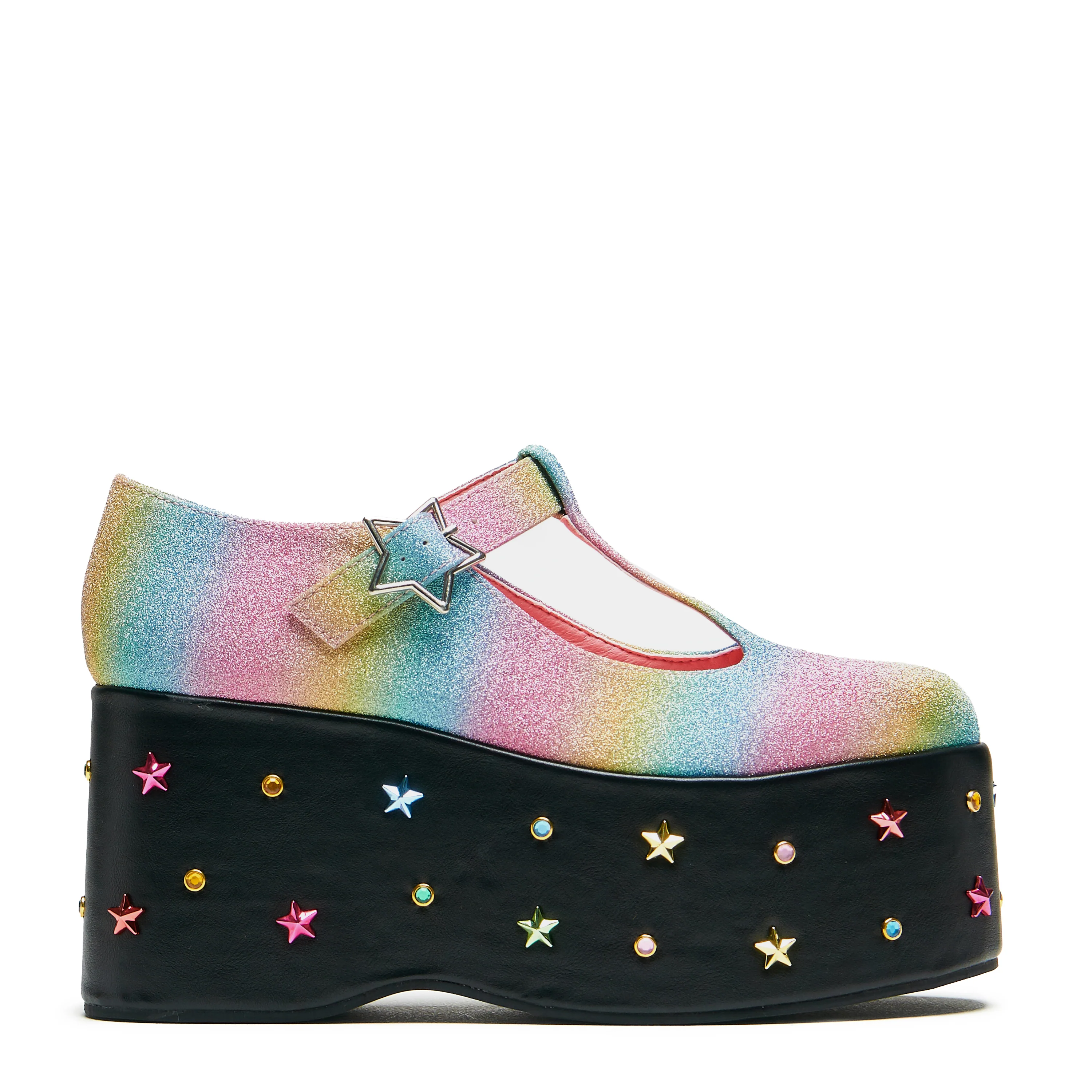 Shino Rainbow Platform Mary Janes - Multi