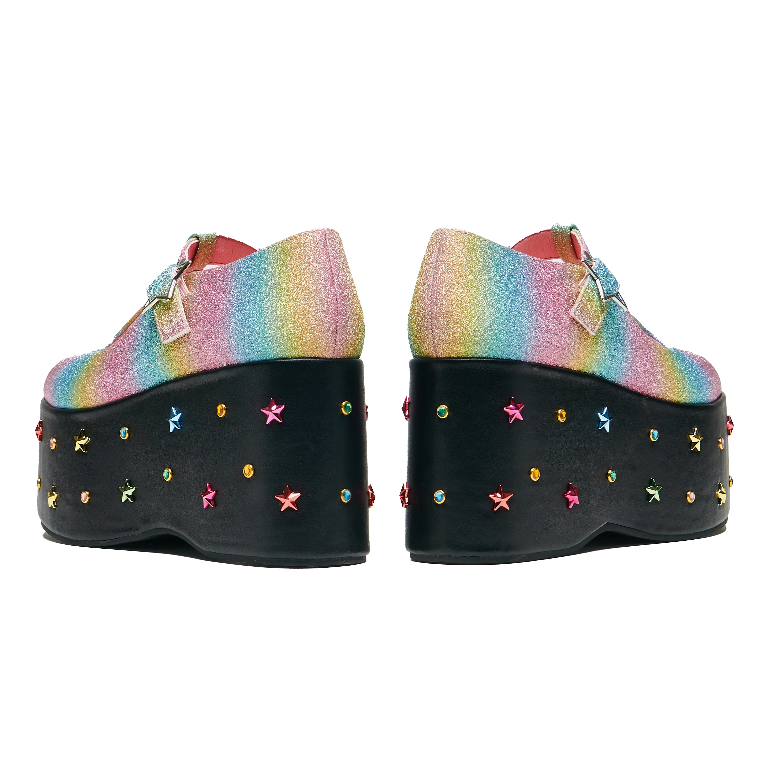Shino Rainbow Platform Mary Janes - Multi - Image 3