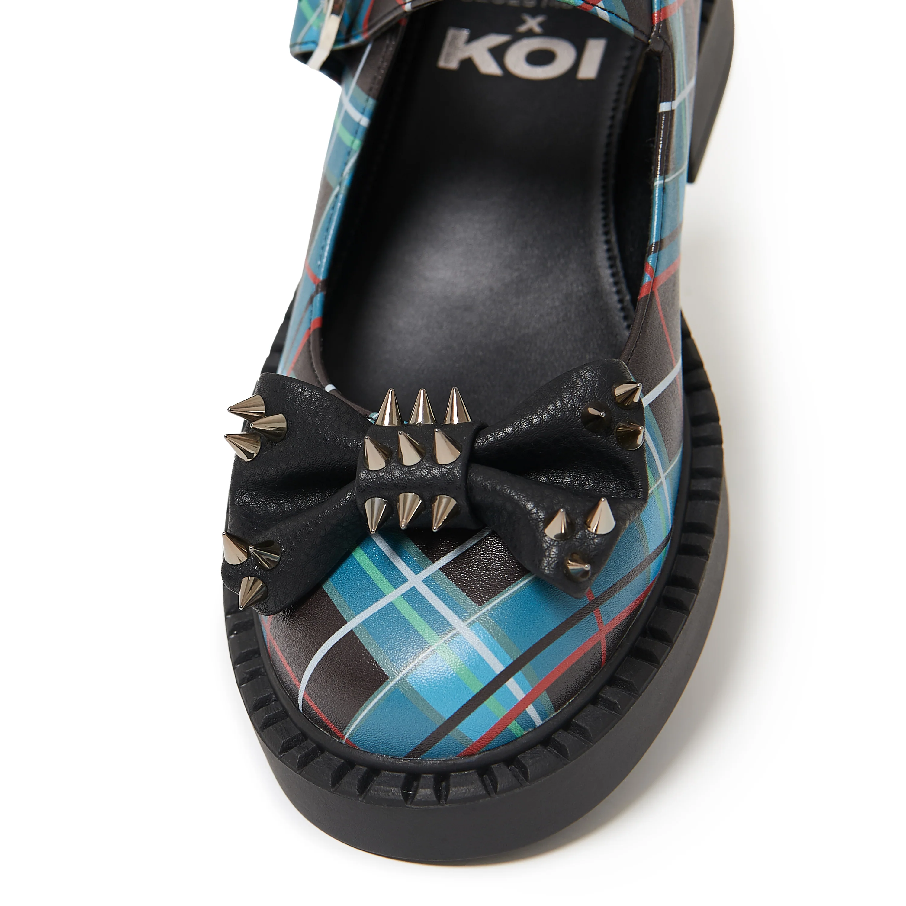 Simulacrums Plaid Mary Janes - Green - Image 3