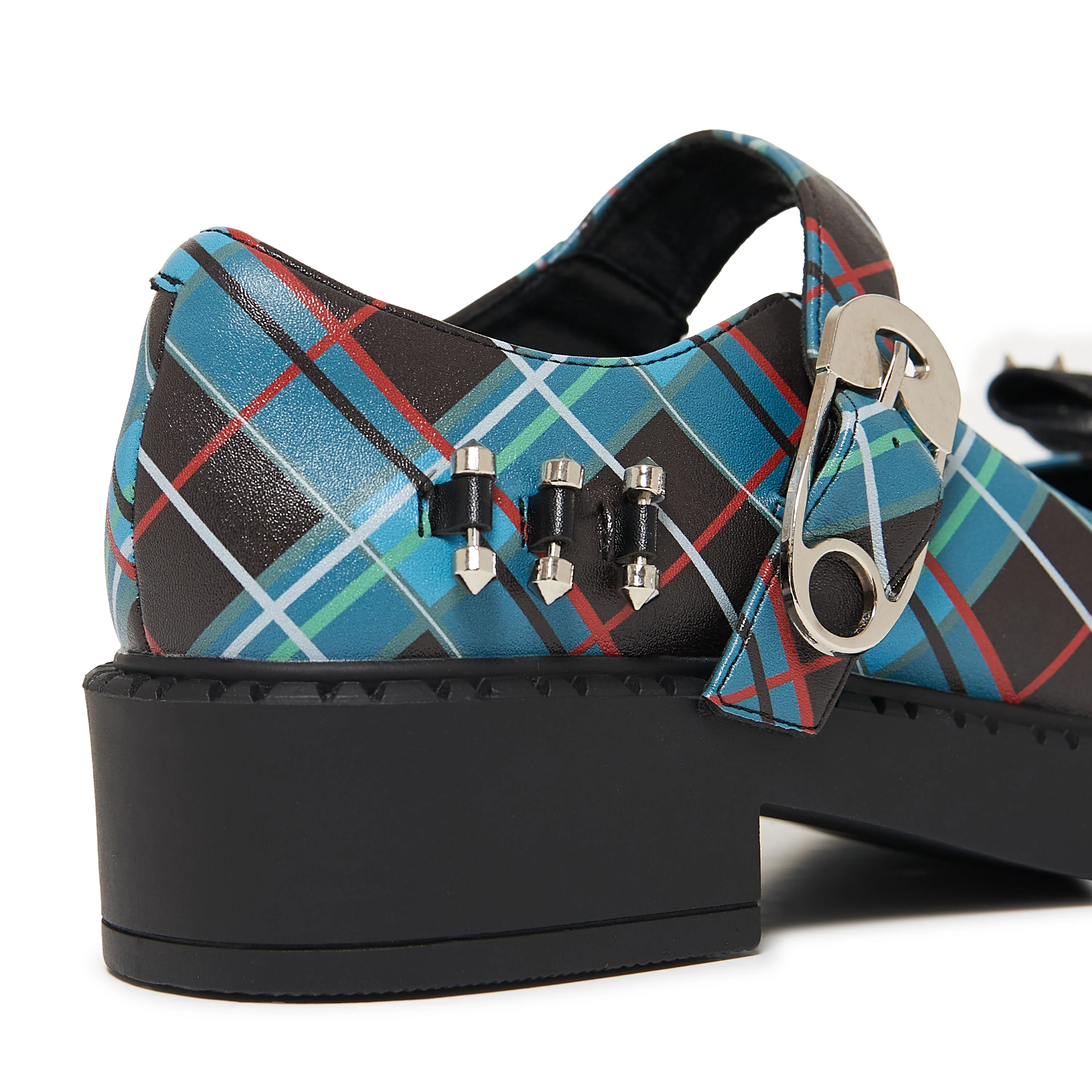 Simulacrums Plaid Mary Janes - Green - Image 4