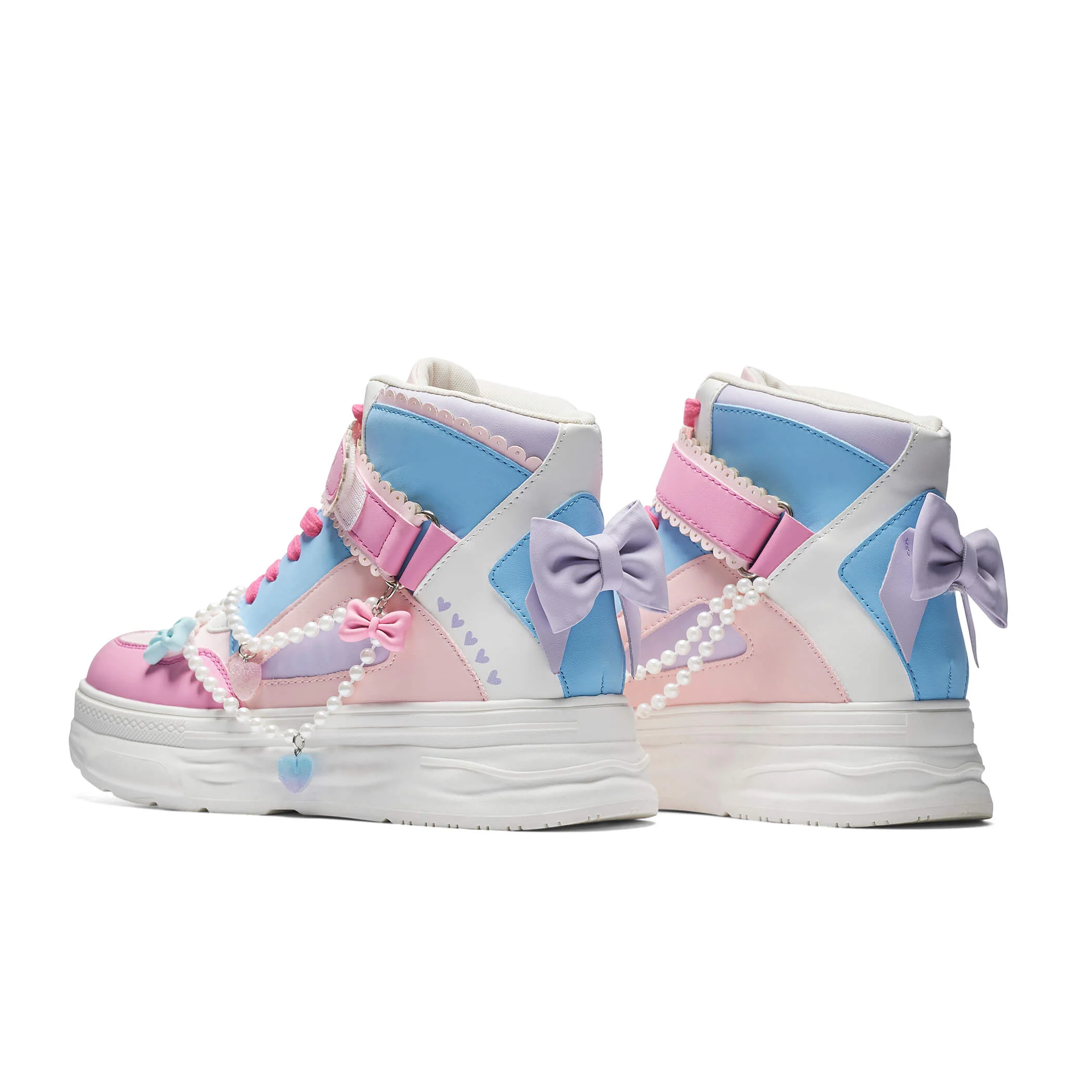 Sugar Wishes Chunky Hi Top Trainers - Pastel Multi - Image 3