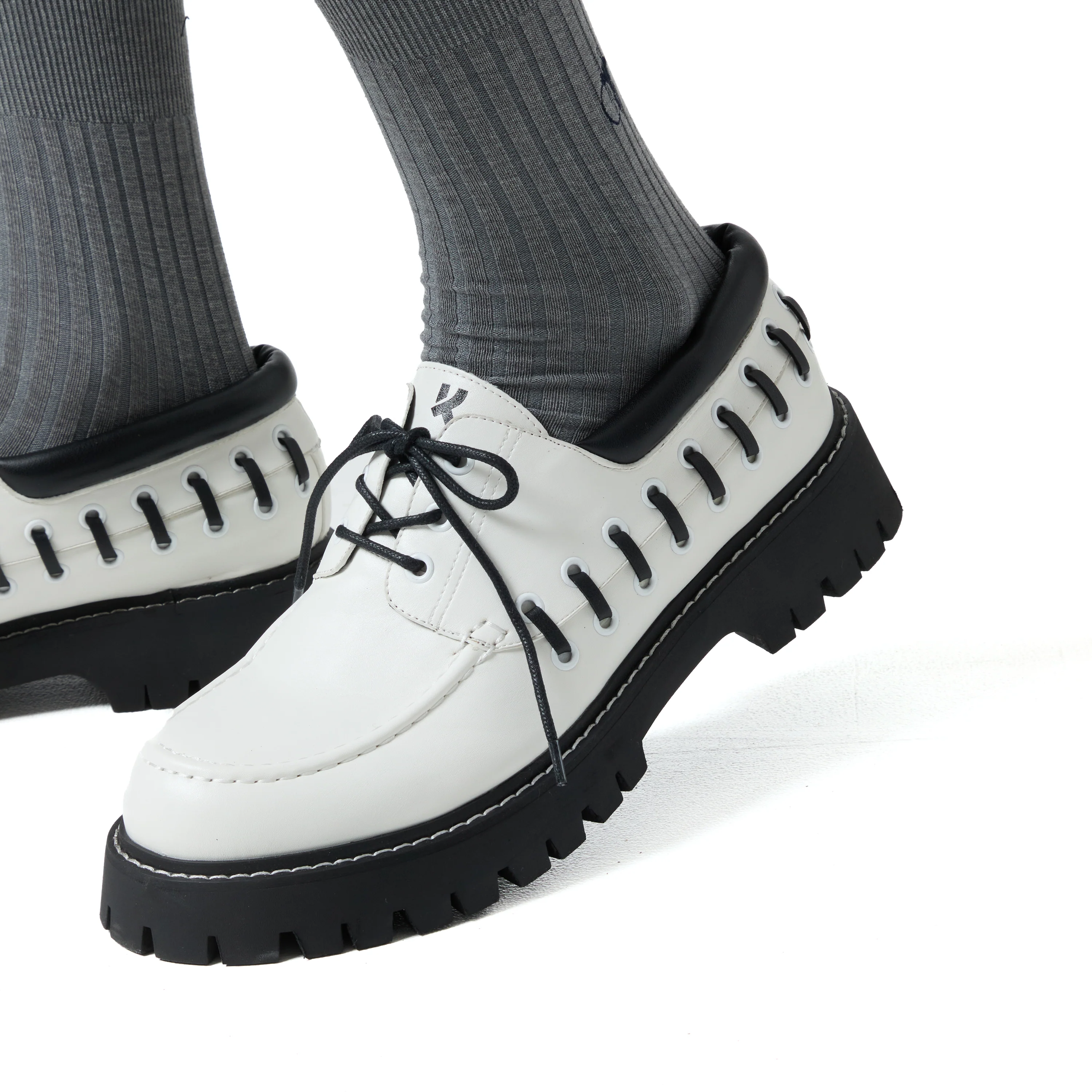 Tenar Men's Boat Shoes - Cream - Image 5