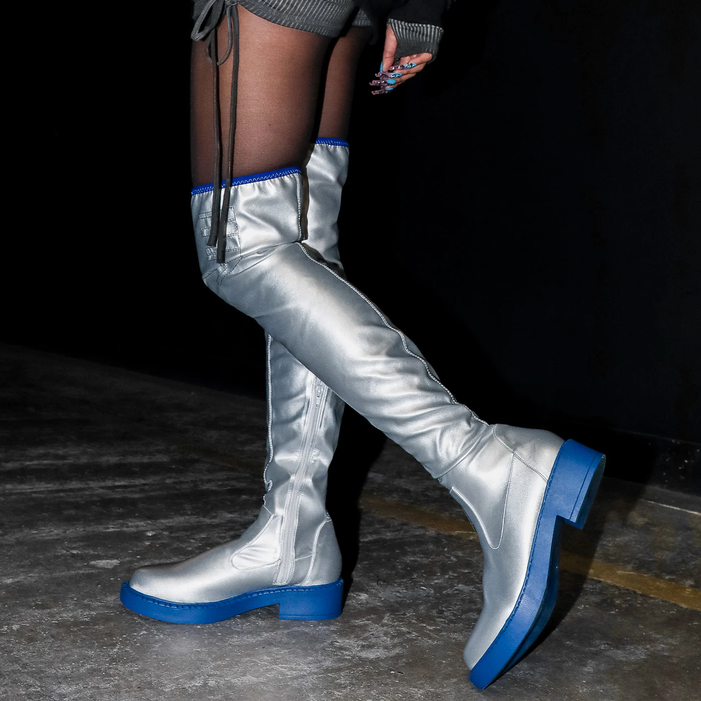 The SNOW MIKU Long Boots - Silver - Image 7