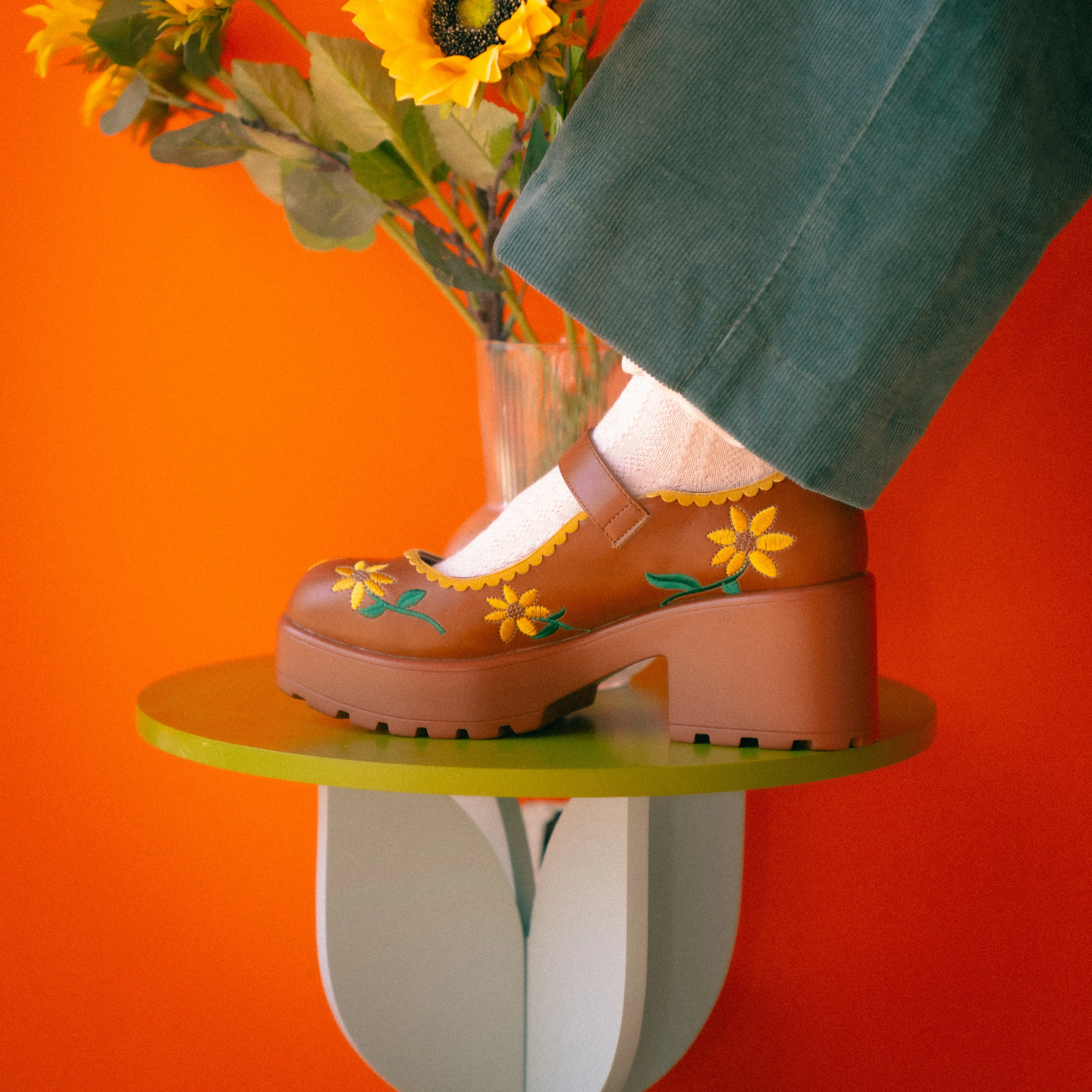 Tira Brown Mary Janes ‘Sunflower Edition' - Image 10