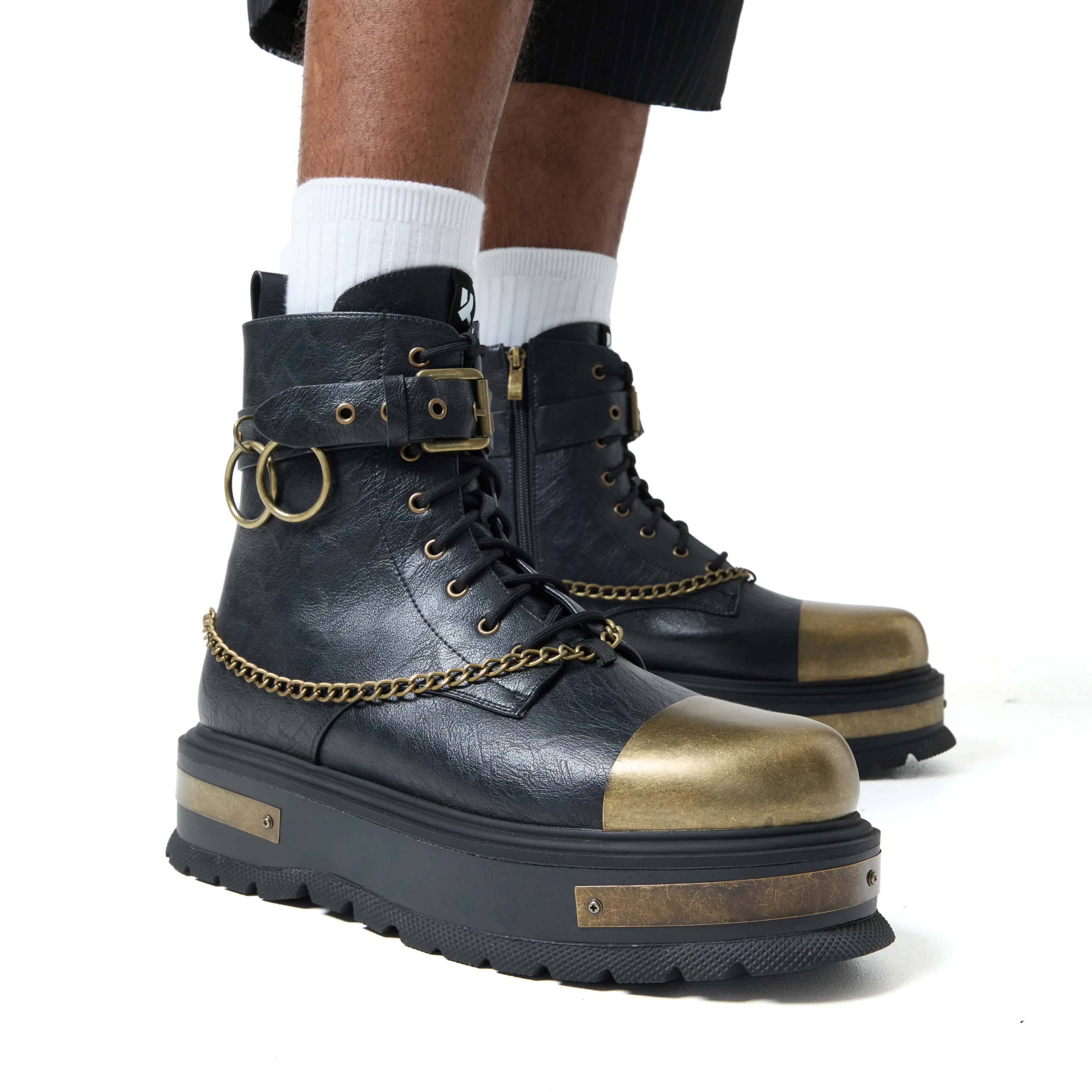 Vintage Borin Men's Platform Boots - Faded Ash - Image 3