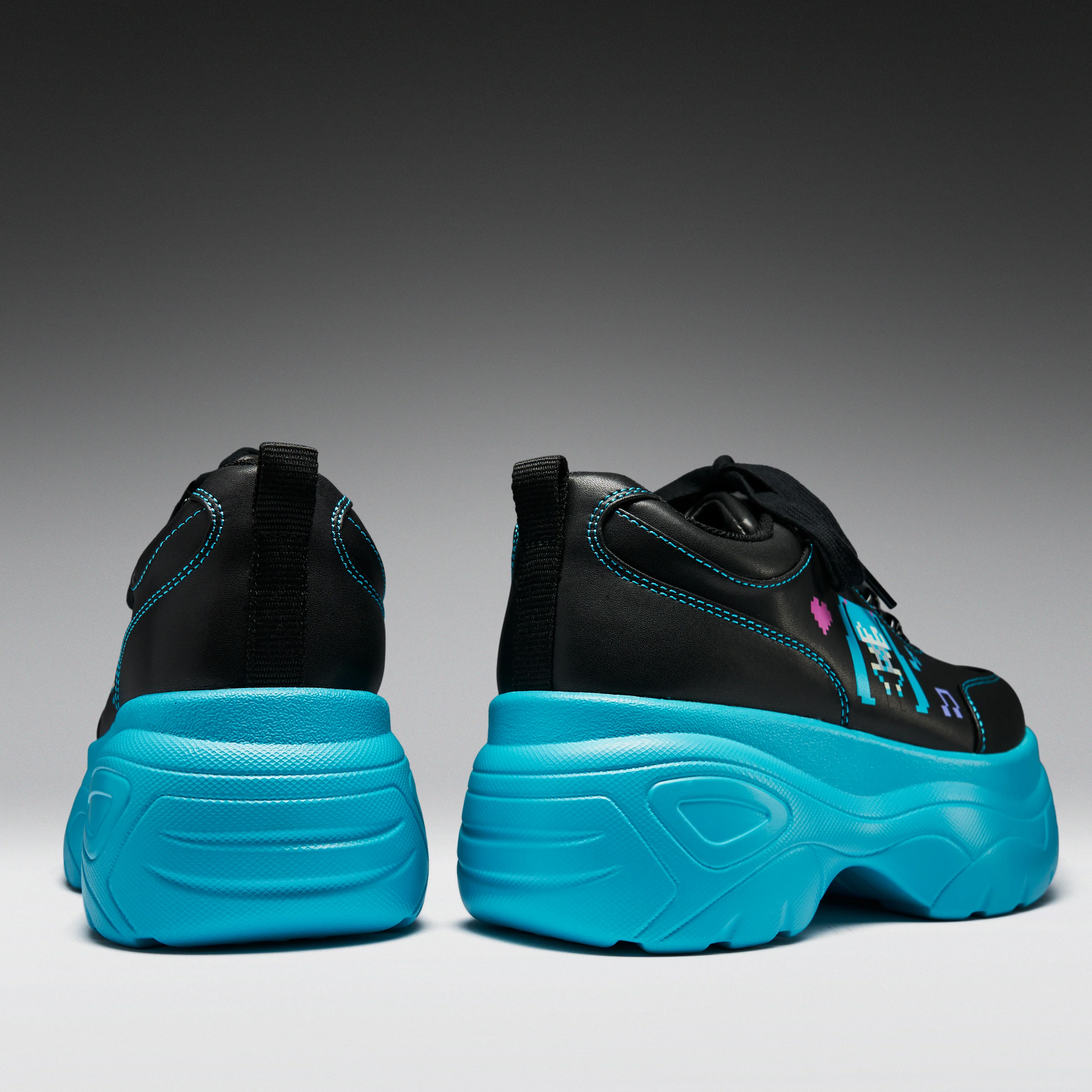 Virtual Diva Miku Chunky Trainers - Black - Image 5
