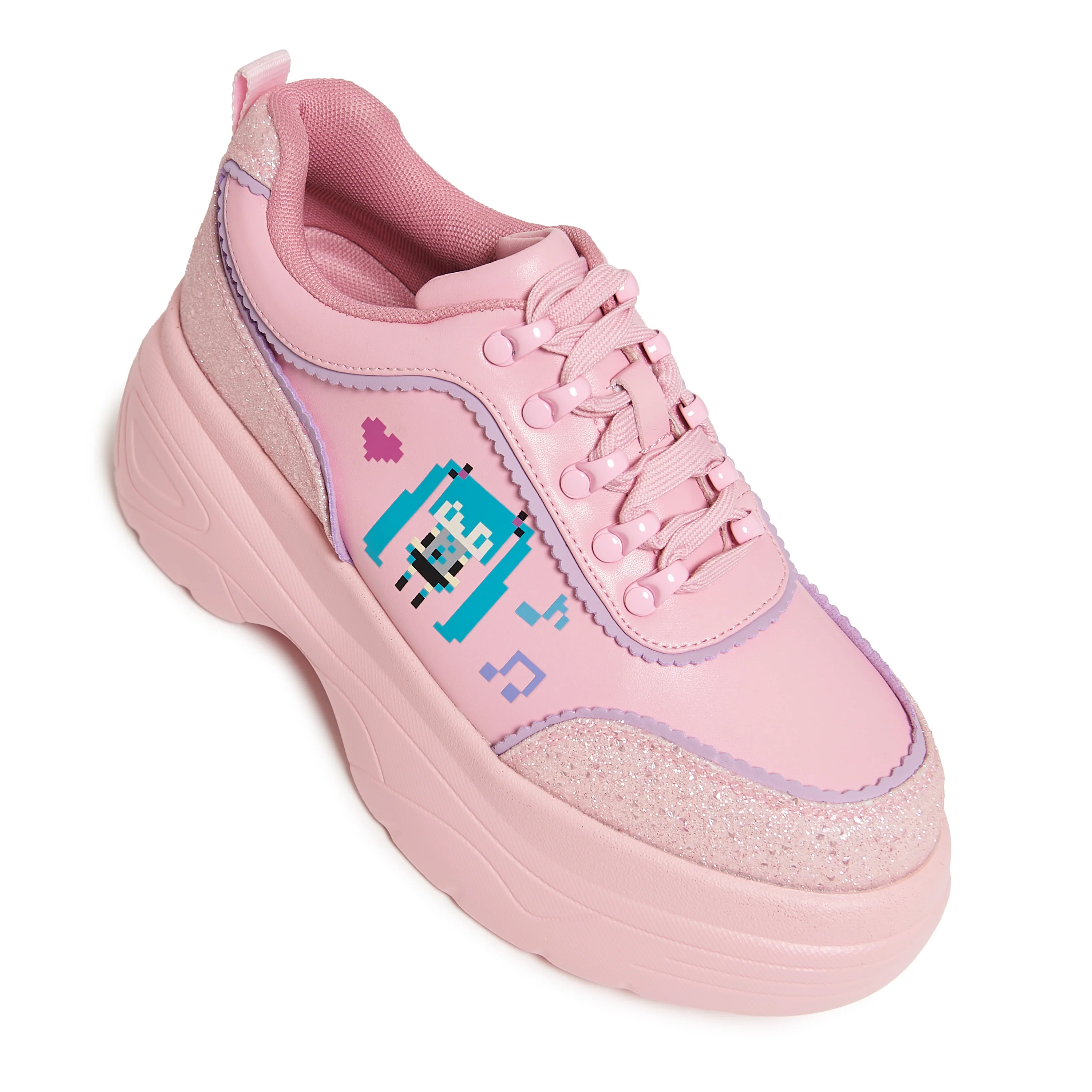 Virtual Diva Miku Chunky Trainers - Pink - Image 3