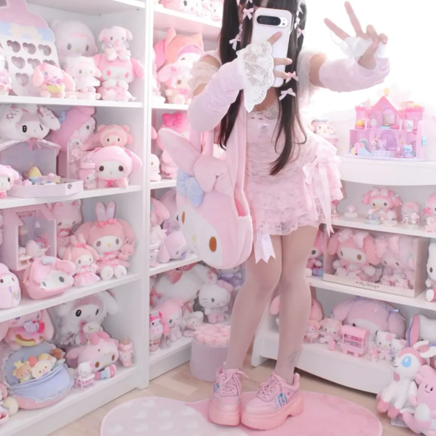Virtual Diva Miku Chunky Trainers - Pink - Image 6